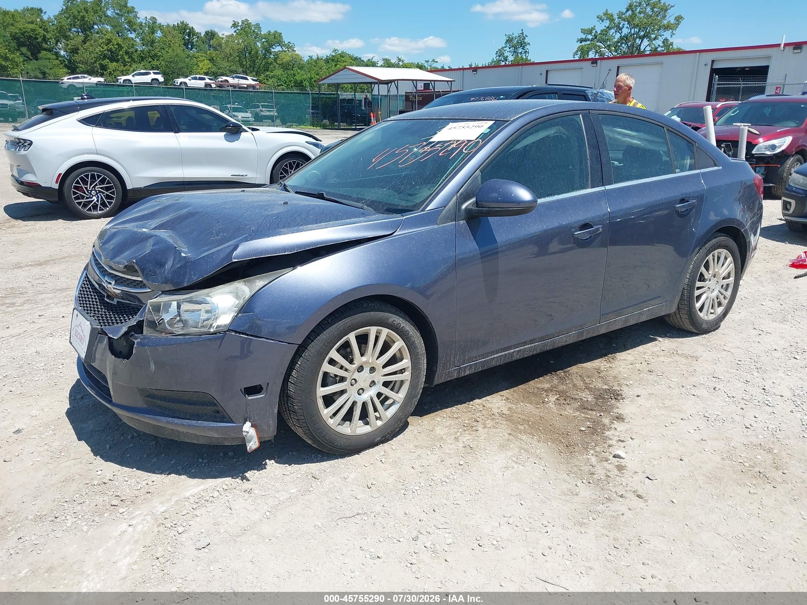 2014 Chevrolet Cruze Eco Auto Blue vin: 1G1PH5SBXE7273649