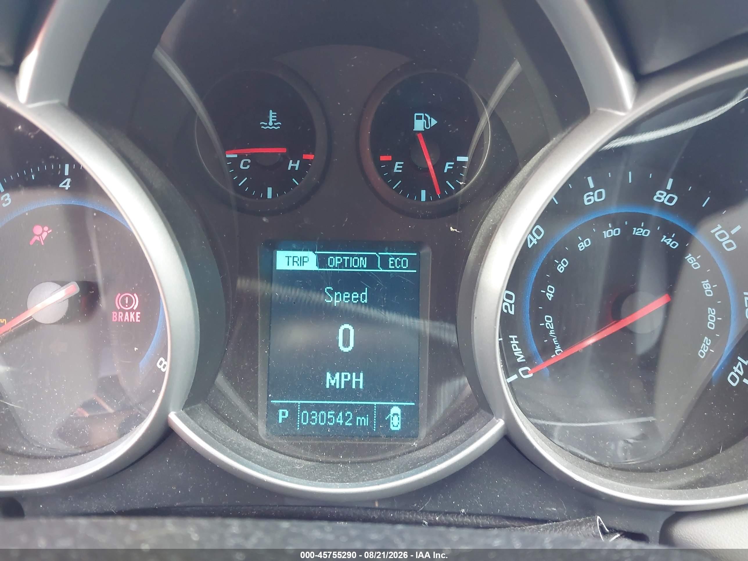 2014 Chevrolet Cruze Eco Auto Blue vin: 1G1PH5SBXE7273649