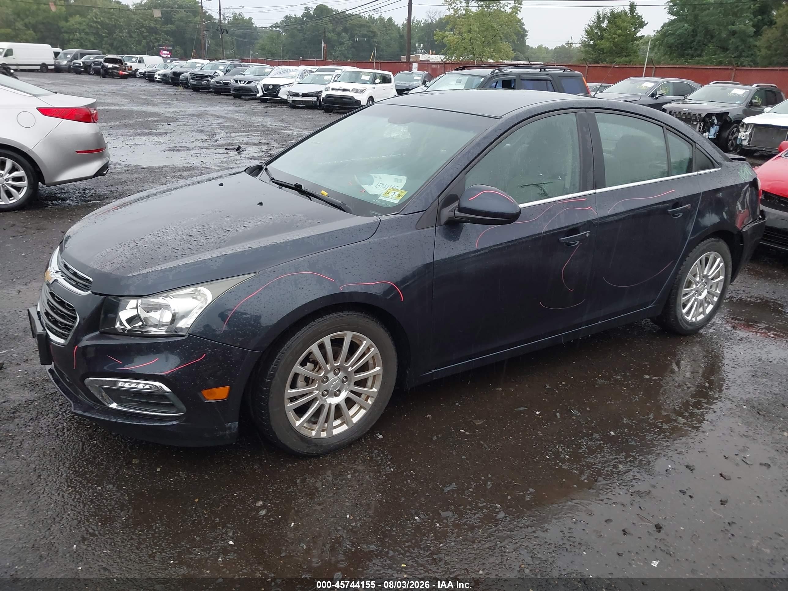 2015 Chevrolet Cruze Eco Auto Dark Blue vin: 1G1PH5SBXF7294325