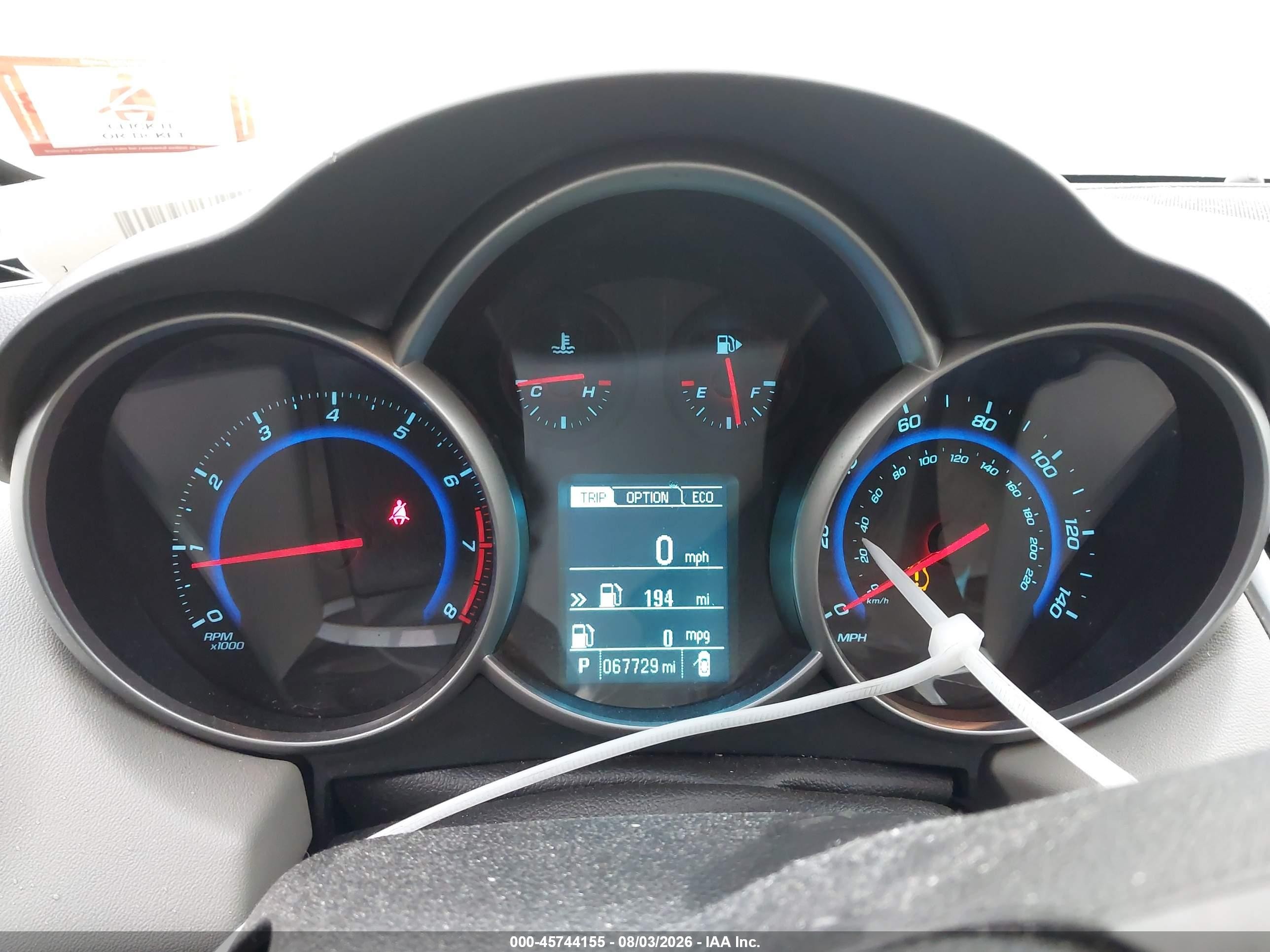 2015 Chevrolet Cruze Eco Auto Dark Blue vin: 1G1PH5SBXF7294325