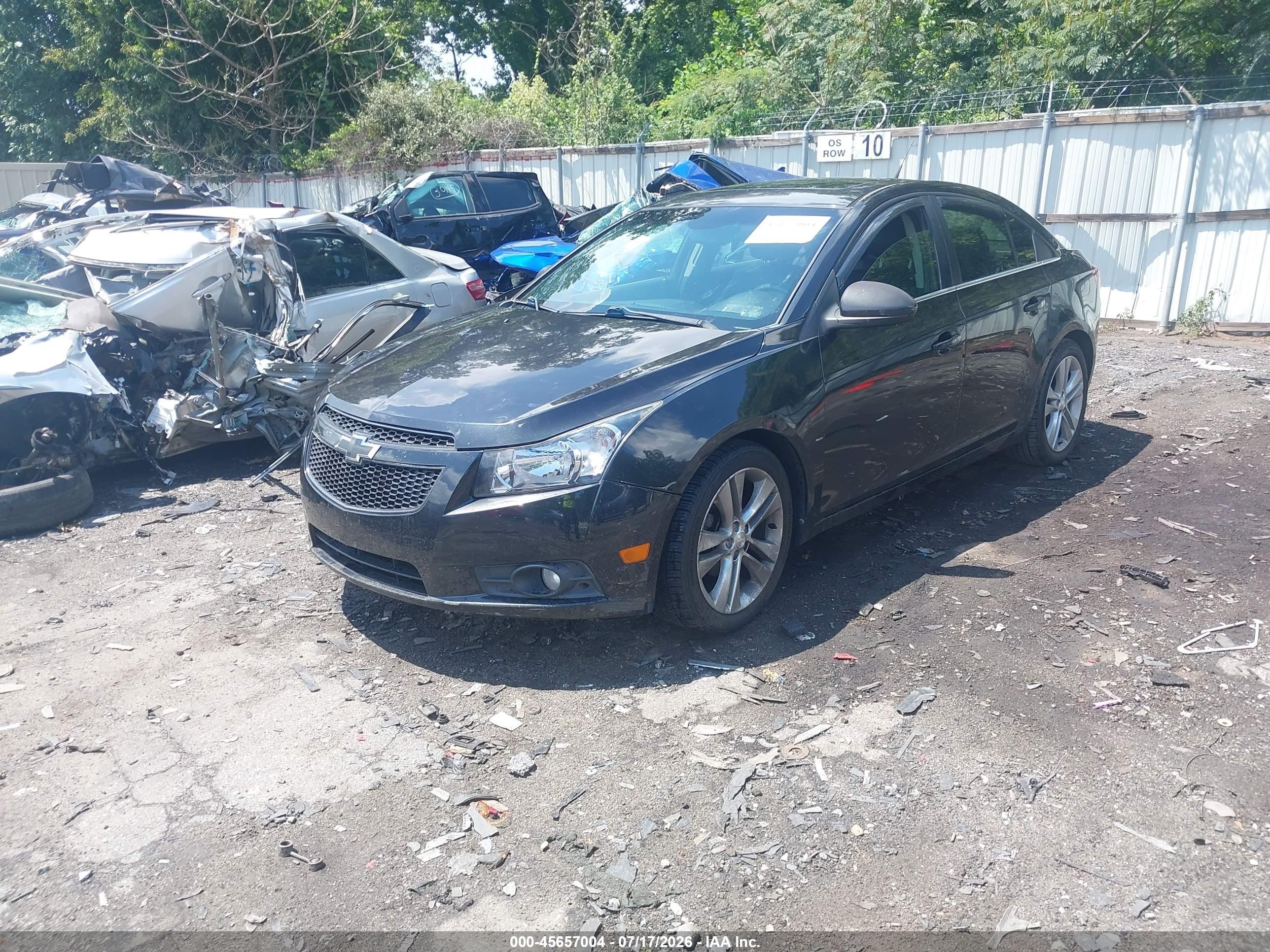 2012 Chevrolet Cruze Ltz Black vin: 1G1PH5SC0C7237801