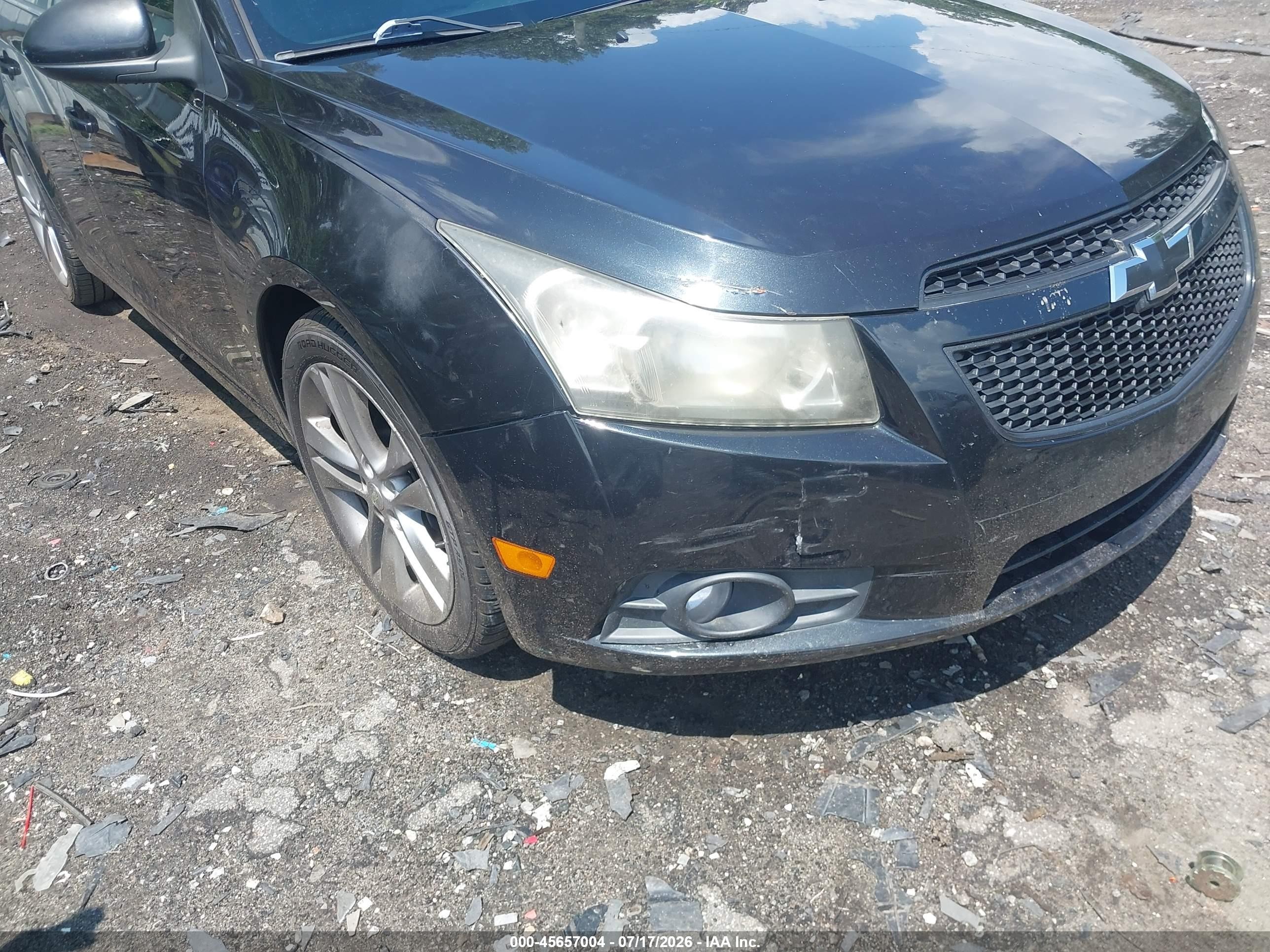 2012 Chevrolet Cruze Ltz Black vin: 1G1PH5SC0C7237801