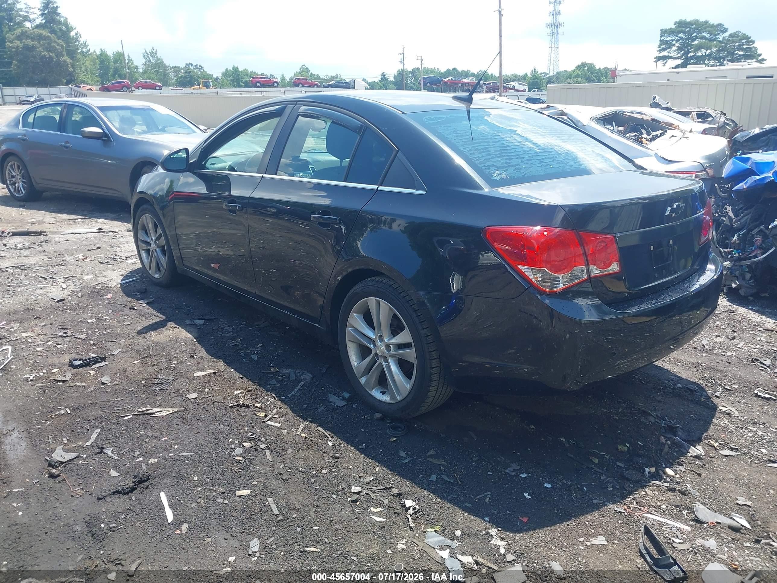 2012 Chevrolet Cruze Ltz Black vin: 1G1PH5SC0C7237801