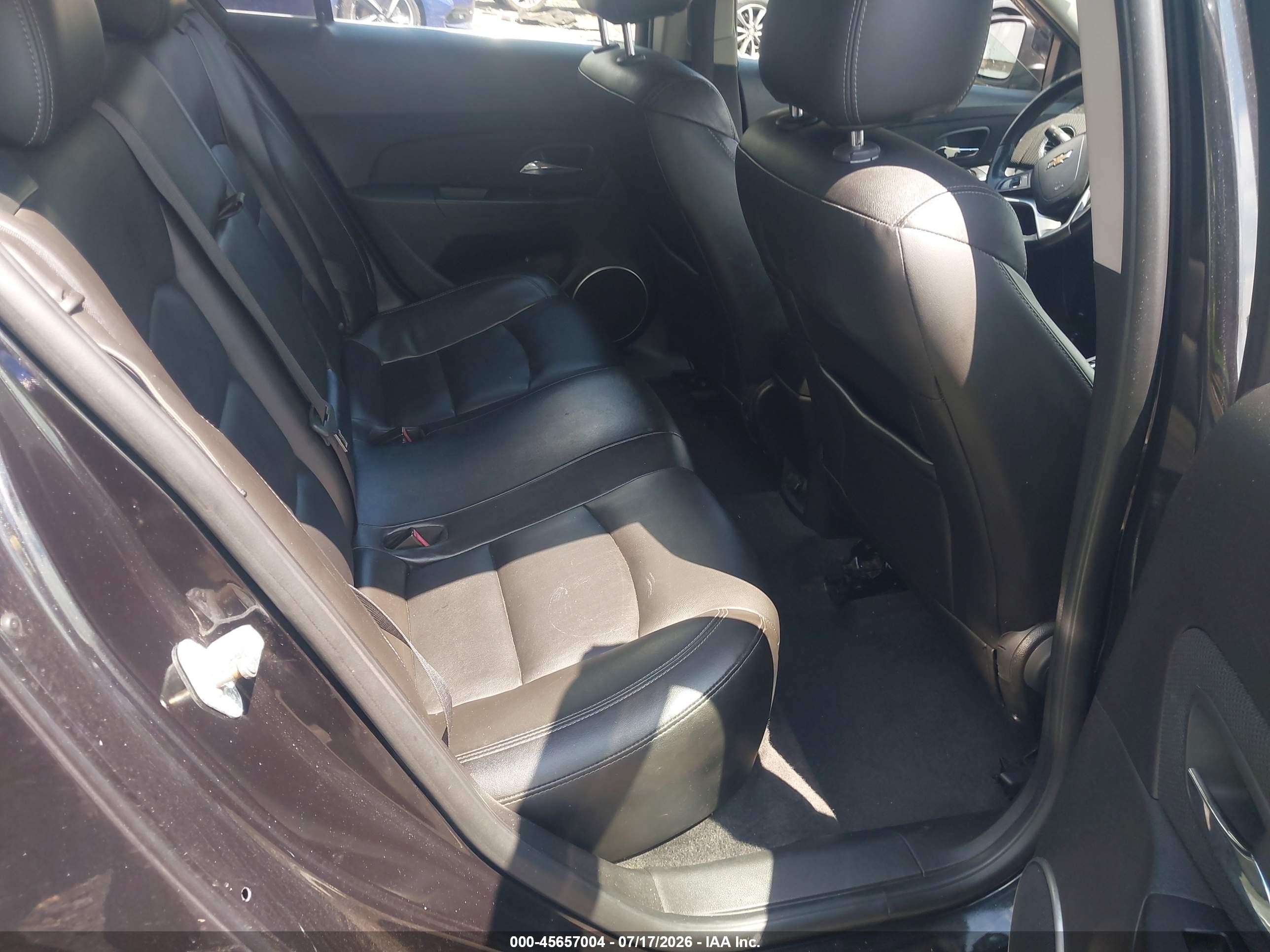 2012 Chevrolet Cruze Ltz Black vin: 1G1PH5SC0C7237801
