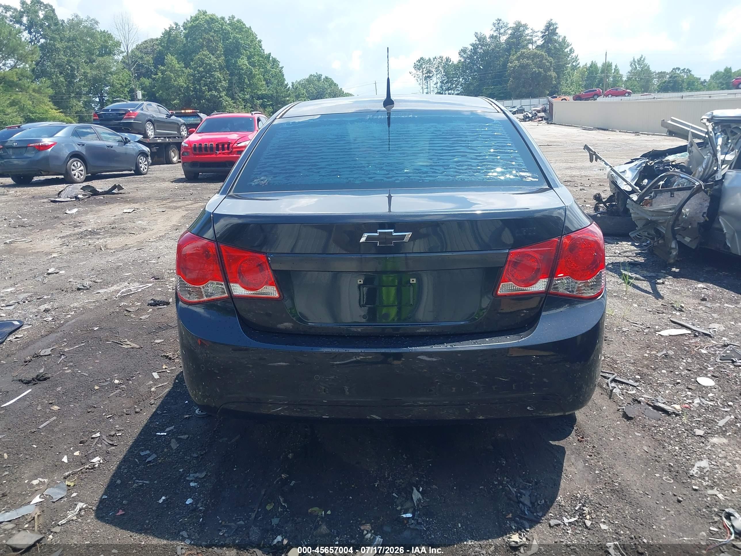 2012 Chevrolet Cruze Ltz Black vin: 1G1PH5SC0C7237801