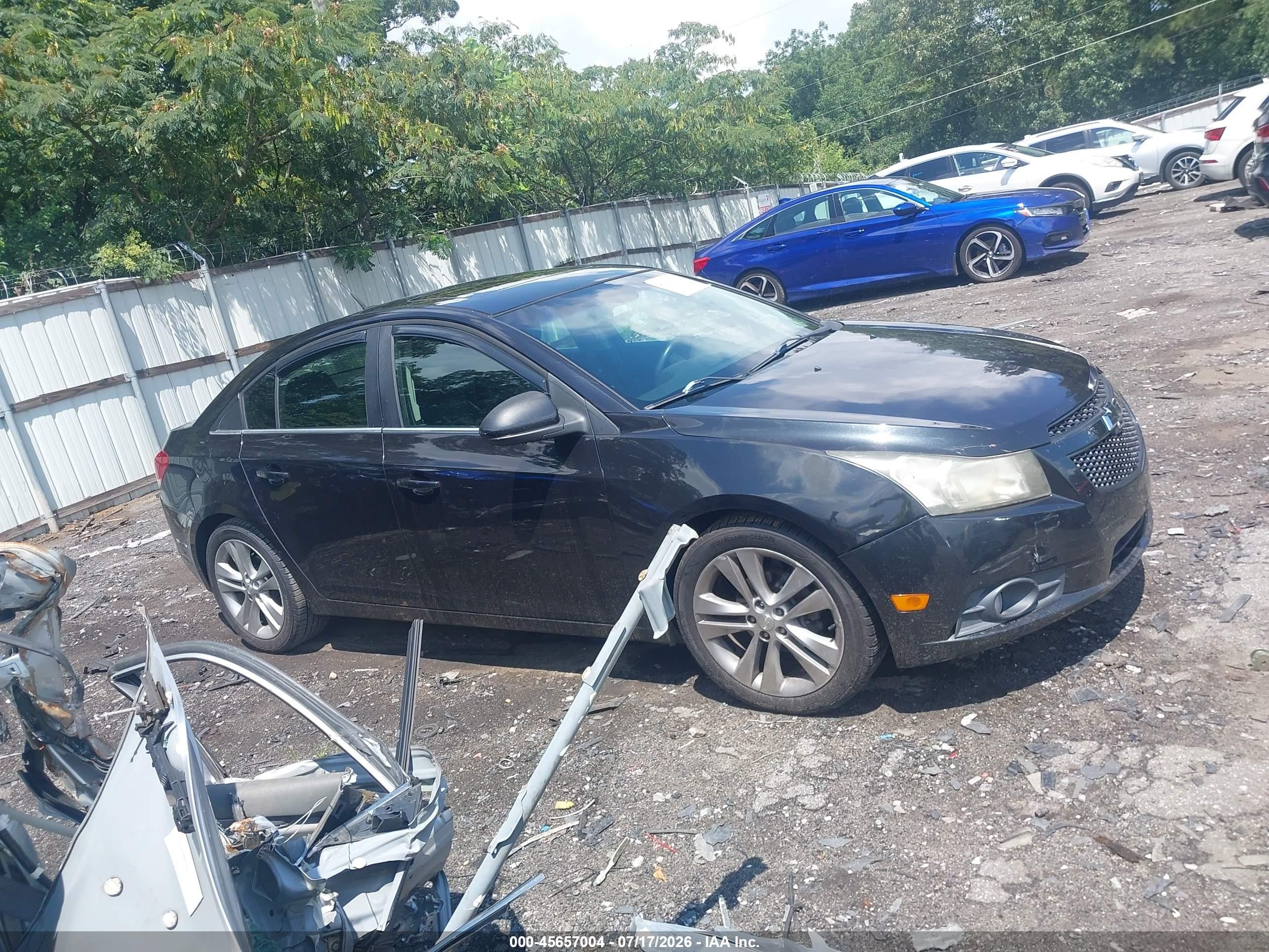 2012 Chevrolet Cruze Ltz Black vin: 1G1PH5SC0C7237801