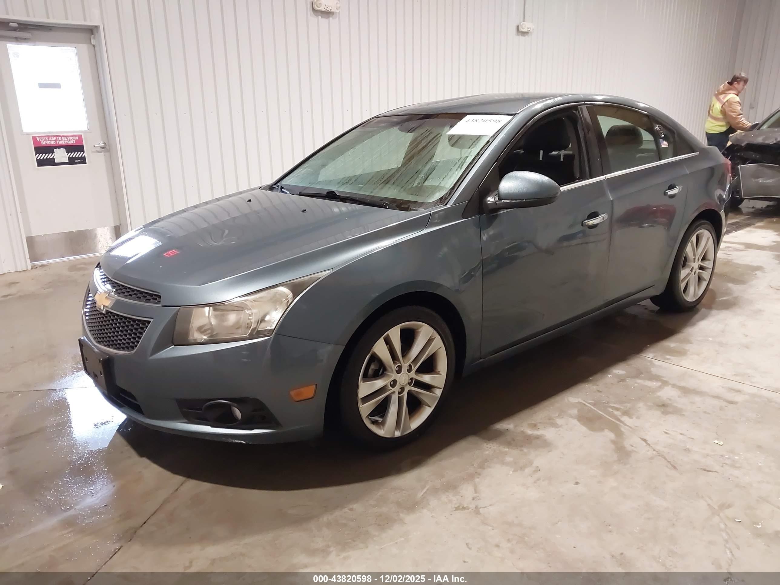 2012 Chevrolet Cruze Ltz Blue vin: 1G1PH5SC0C7304171