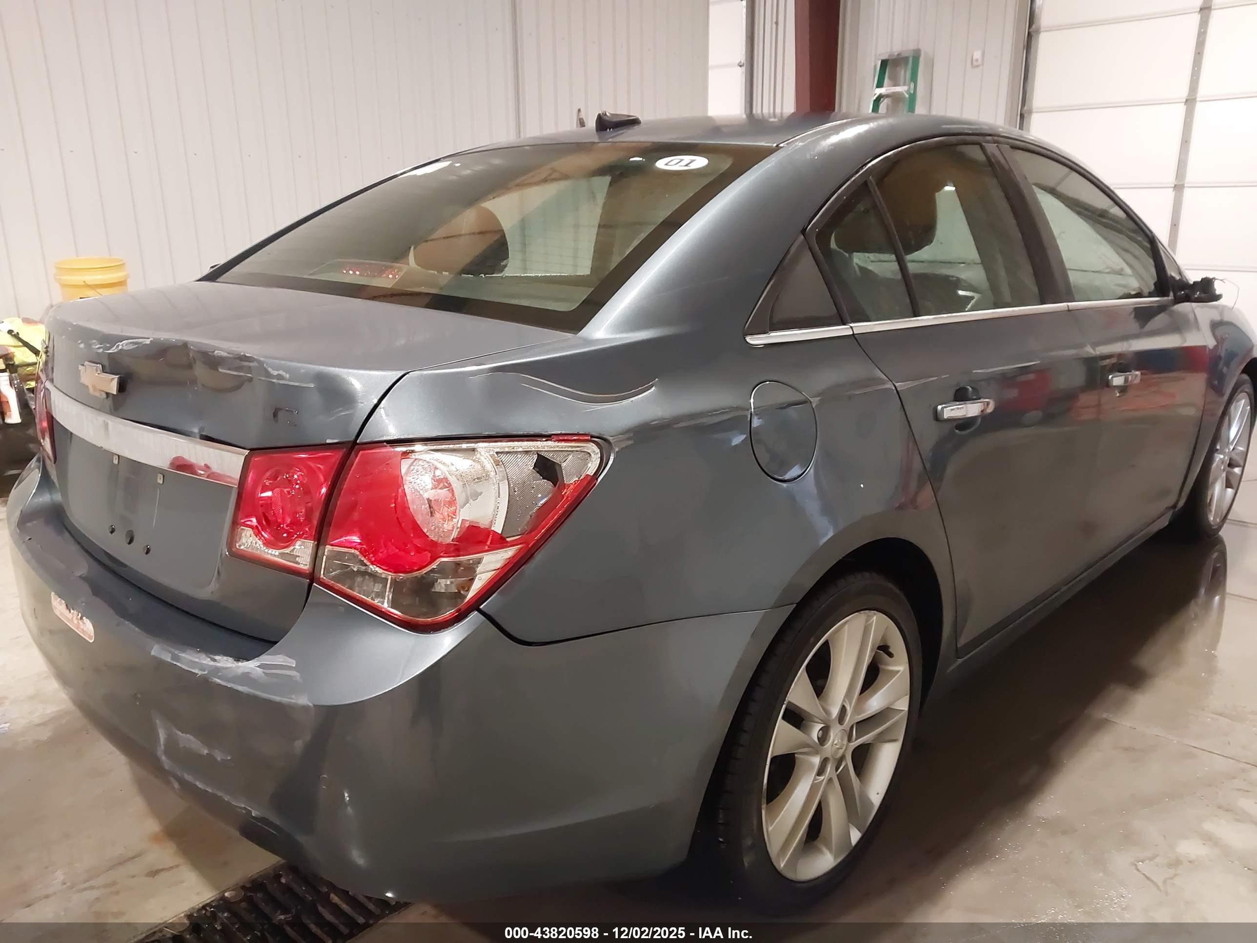 2012 Chevrolet Cruze Ltz Blue vin: 1G1PH5SC0C7304171
