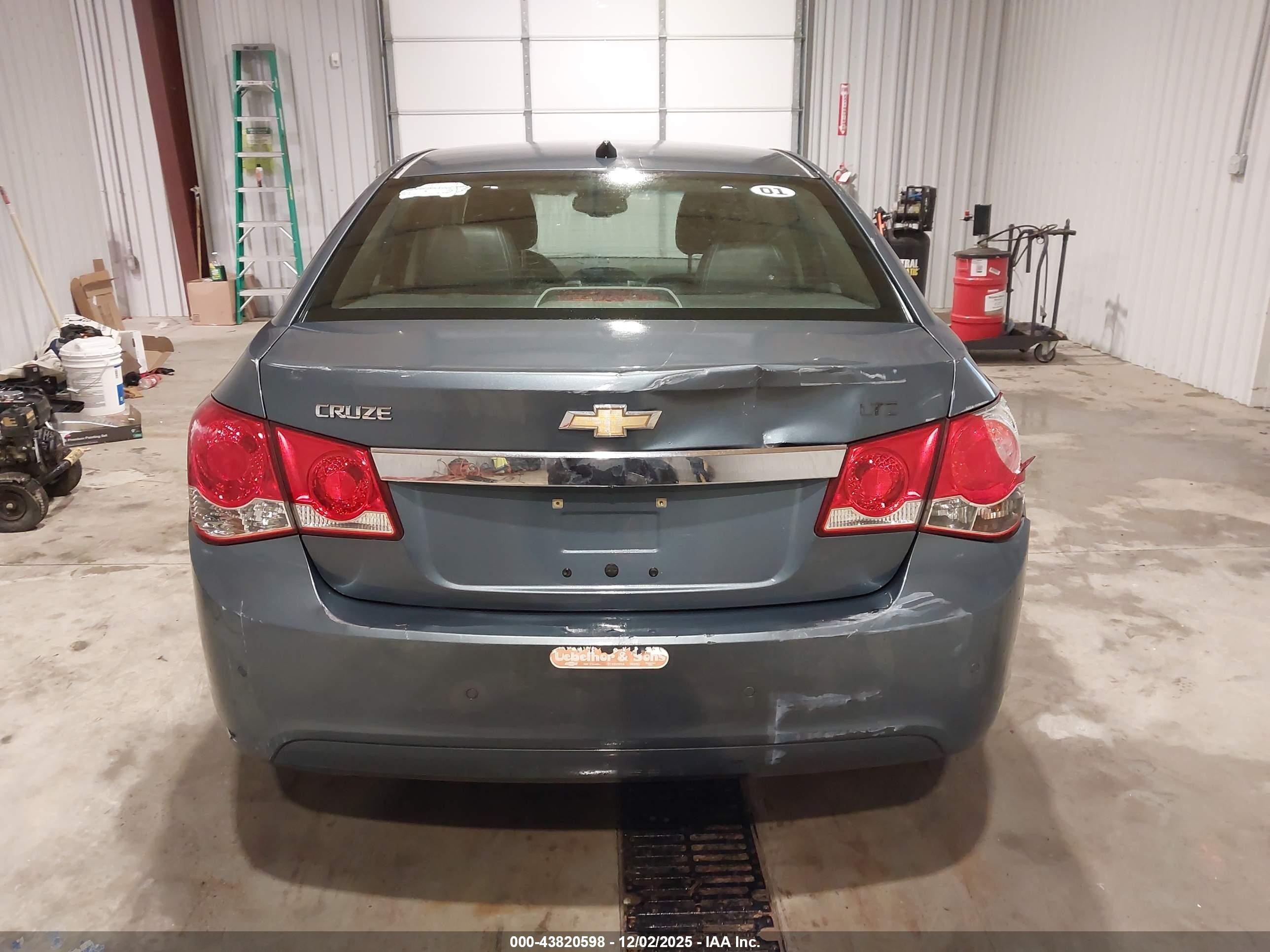 2012 Chevrolet Cruze Ltz Blue vin: 1G1PH5SC0C7304171
