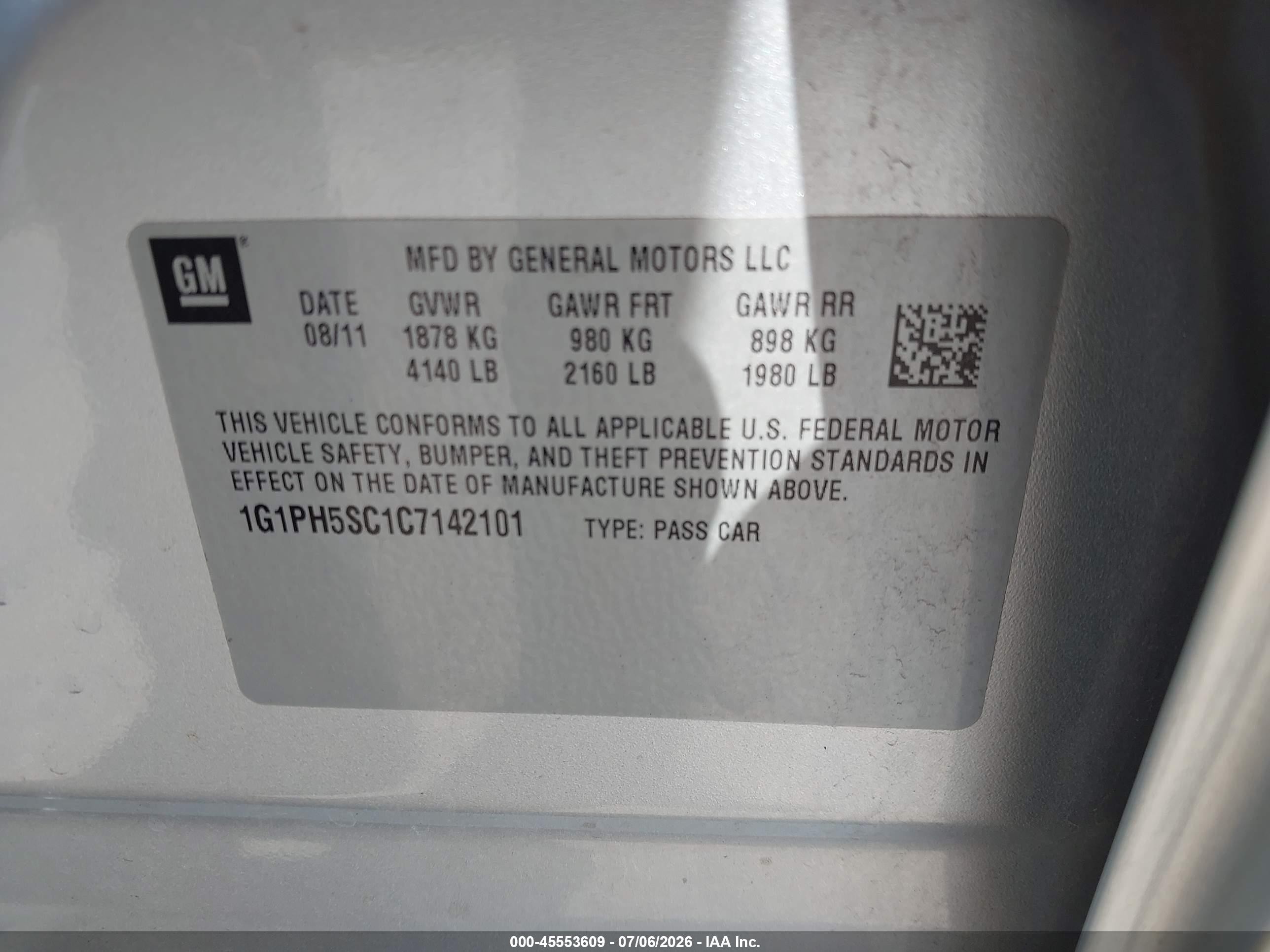 2012 Chevrolet Cruze Ltz Silver vin: 1G1PH5SC1C7142101