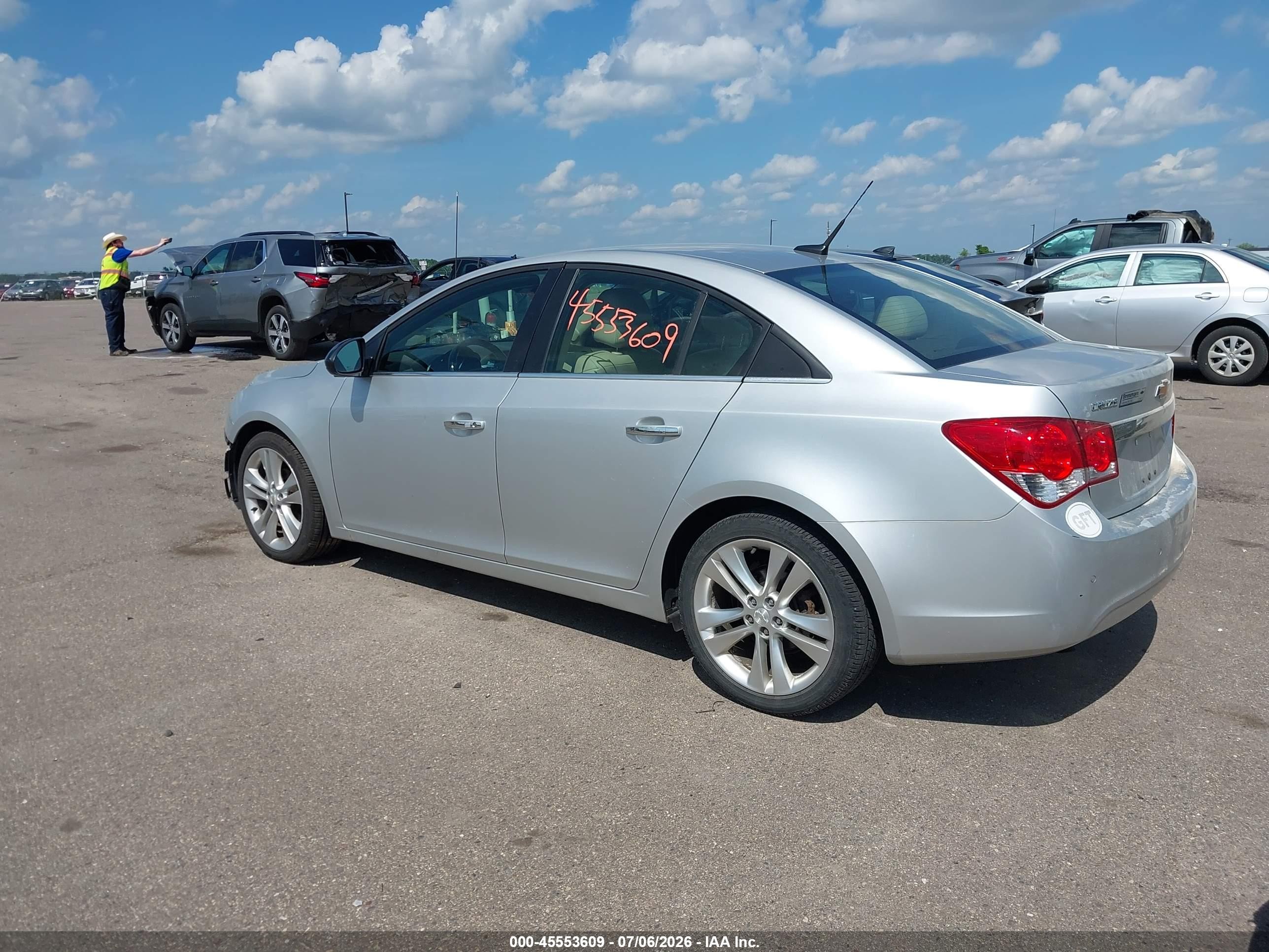 2012 Chevrolet Cruze Ltz Silver vin: 1G1PH5SC1C7142101