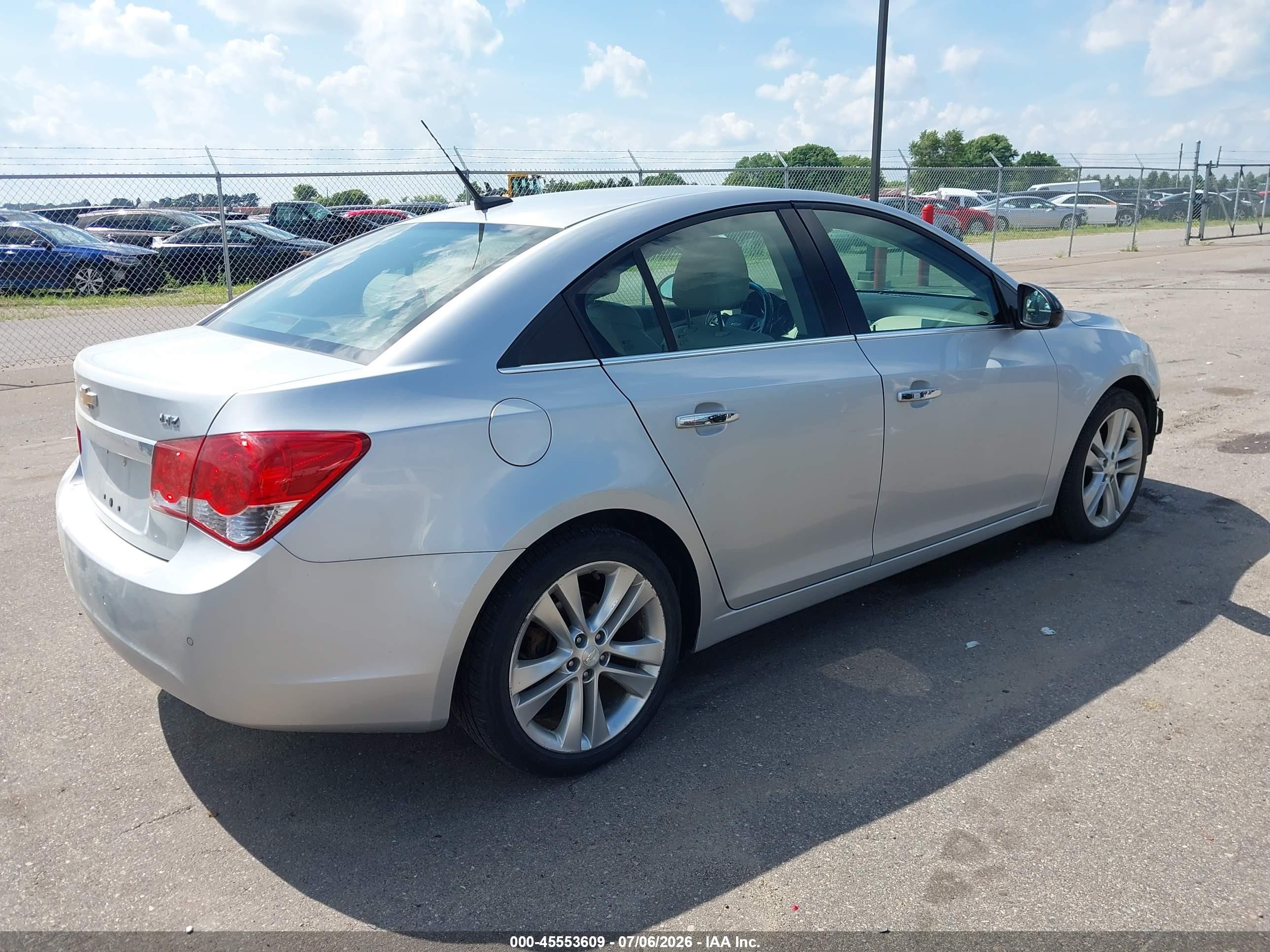 2012 Chevrolet Cruze Ltz Silver vin: 1G1PH5SC1C7142101