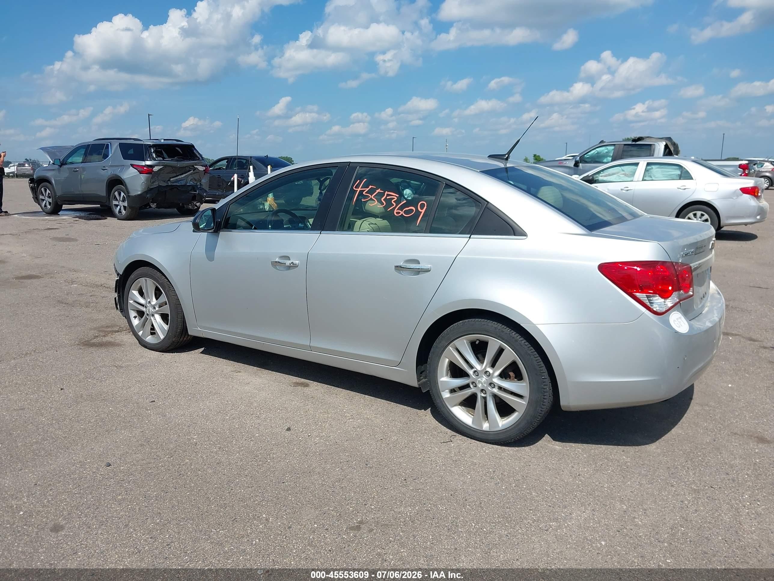 2012 Chevrolet Cruze Ltz Silver vin: 1G1PH5SC1C7142101
