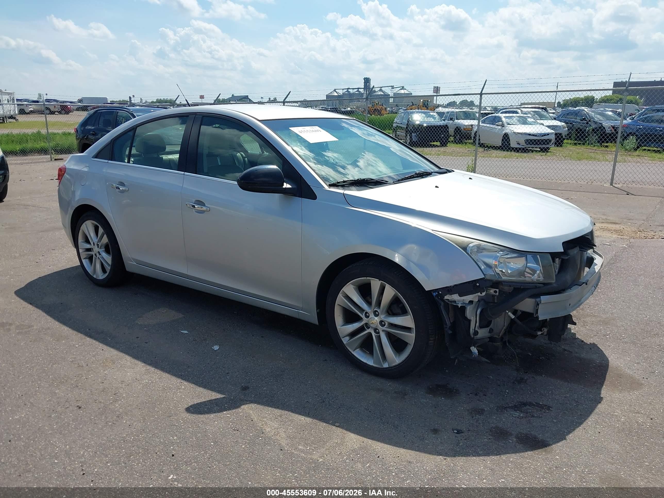 2012 Chevrolet Cruze Ltz Silver vin: 1G1PH5SC1C7142101