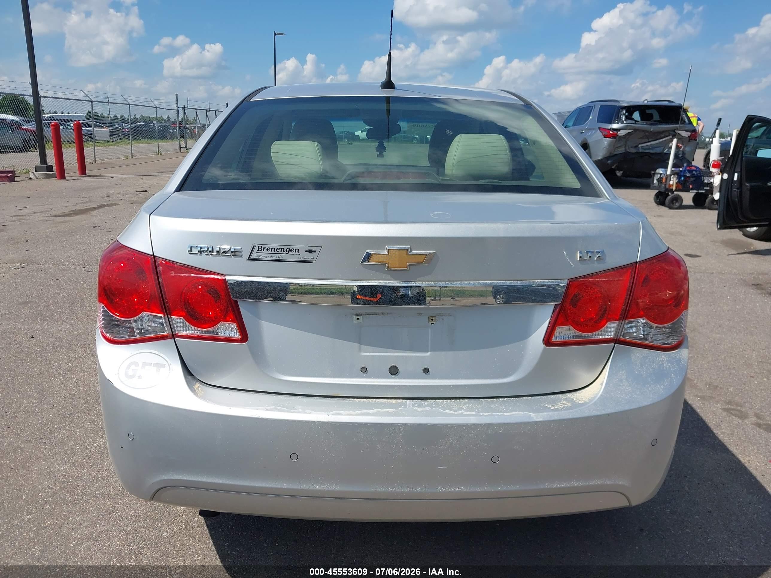 2012 Chevrolet Cruze Ltz Silver vin: 1G1PH5SC1C7142101