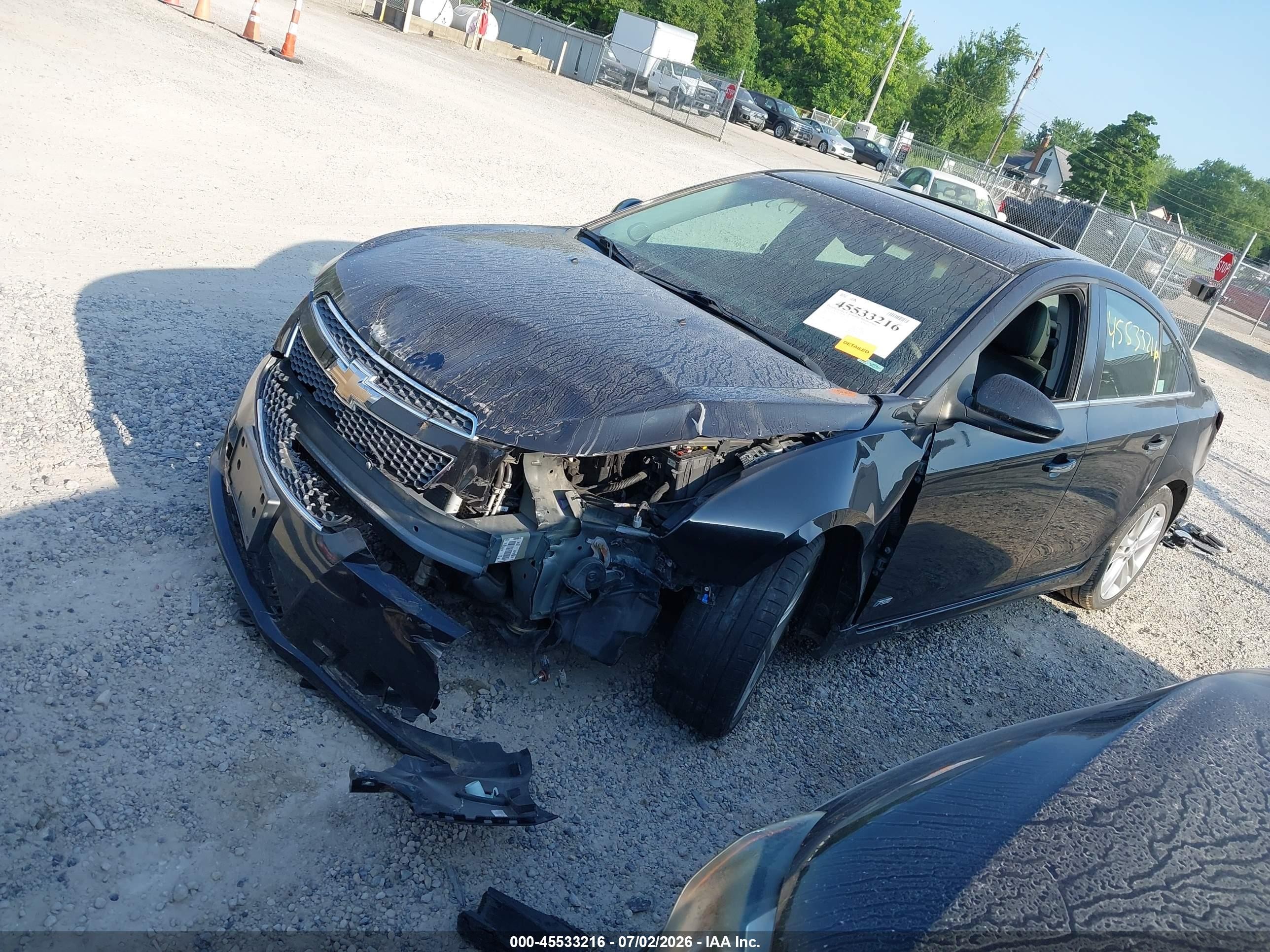 2012 Chevrolet Cruze Ltz Black vin: 1G1PH5SC1C7173607