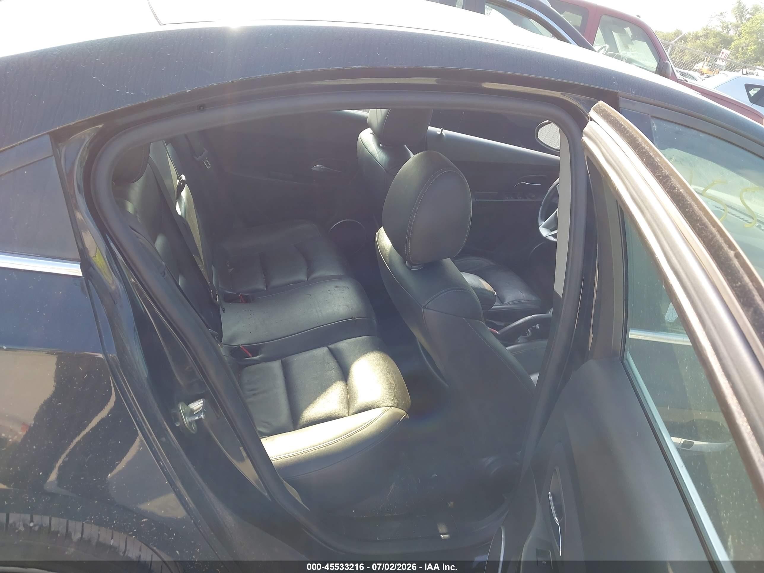 2012 Chevrolet Cruze Ltz Black vin: 1G1PH5SC1C7173607