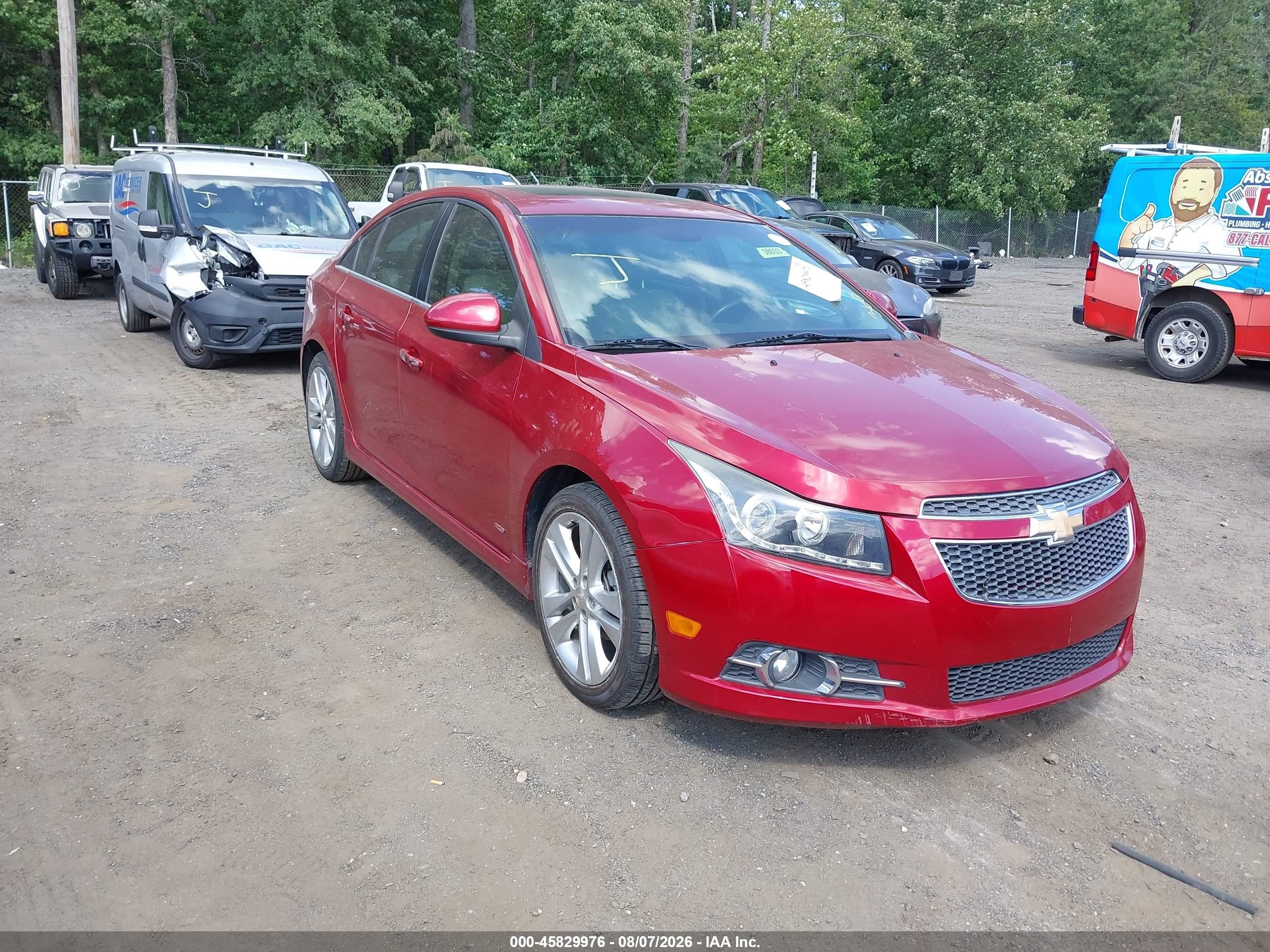 2012 Chevrolet Cruze Ltz Красный vin: 1G1PH5SC2C7121483