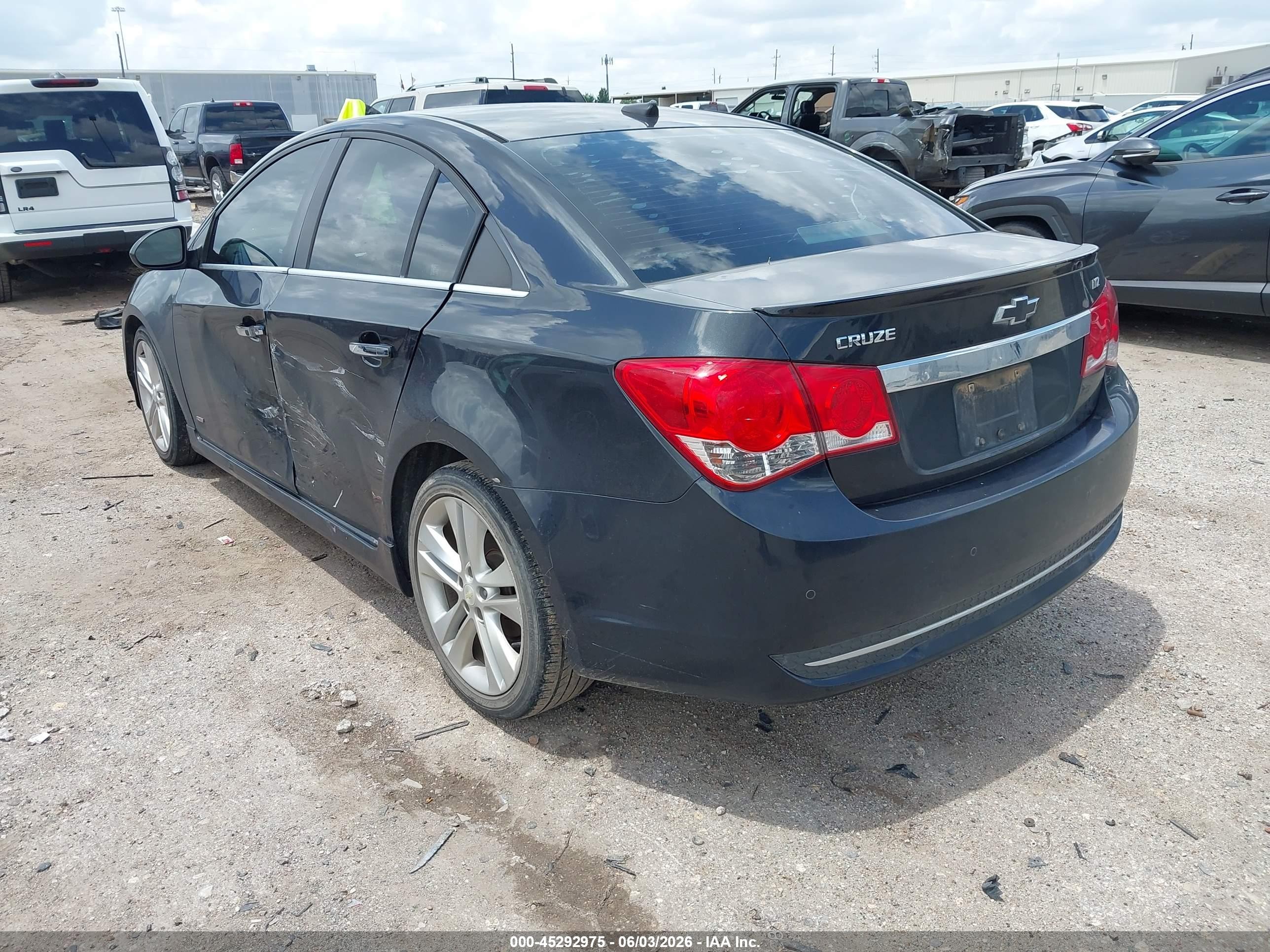 2012 Chevrolet Cruze Ltz Black vin: 1G1PH5SC2C7137053