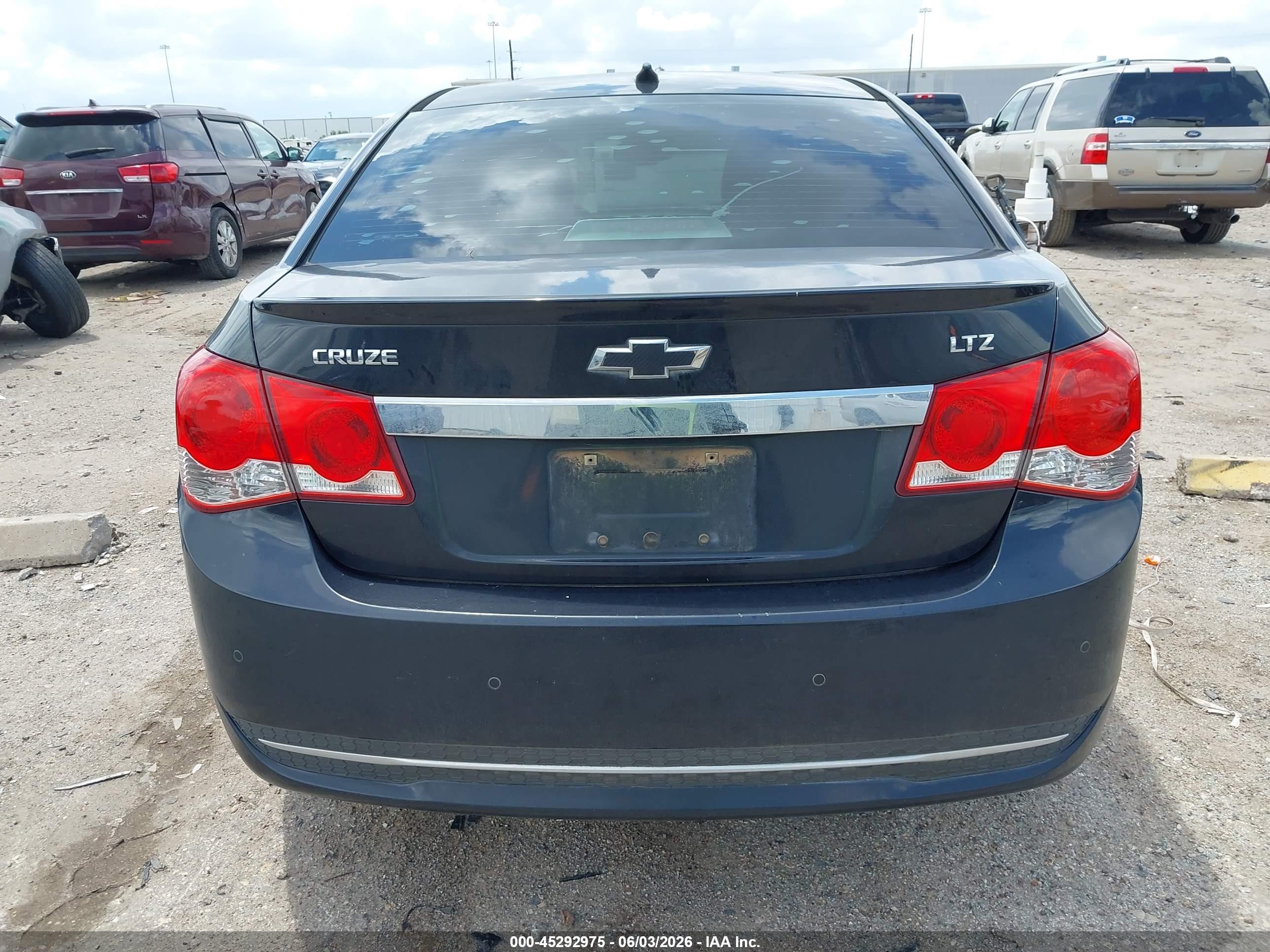 2012 Chevrolet Cruze Ltz Black vin: 1G1PH5SC2C7137053