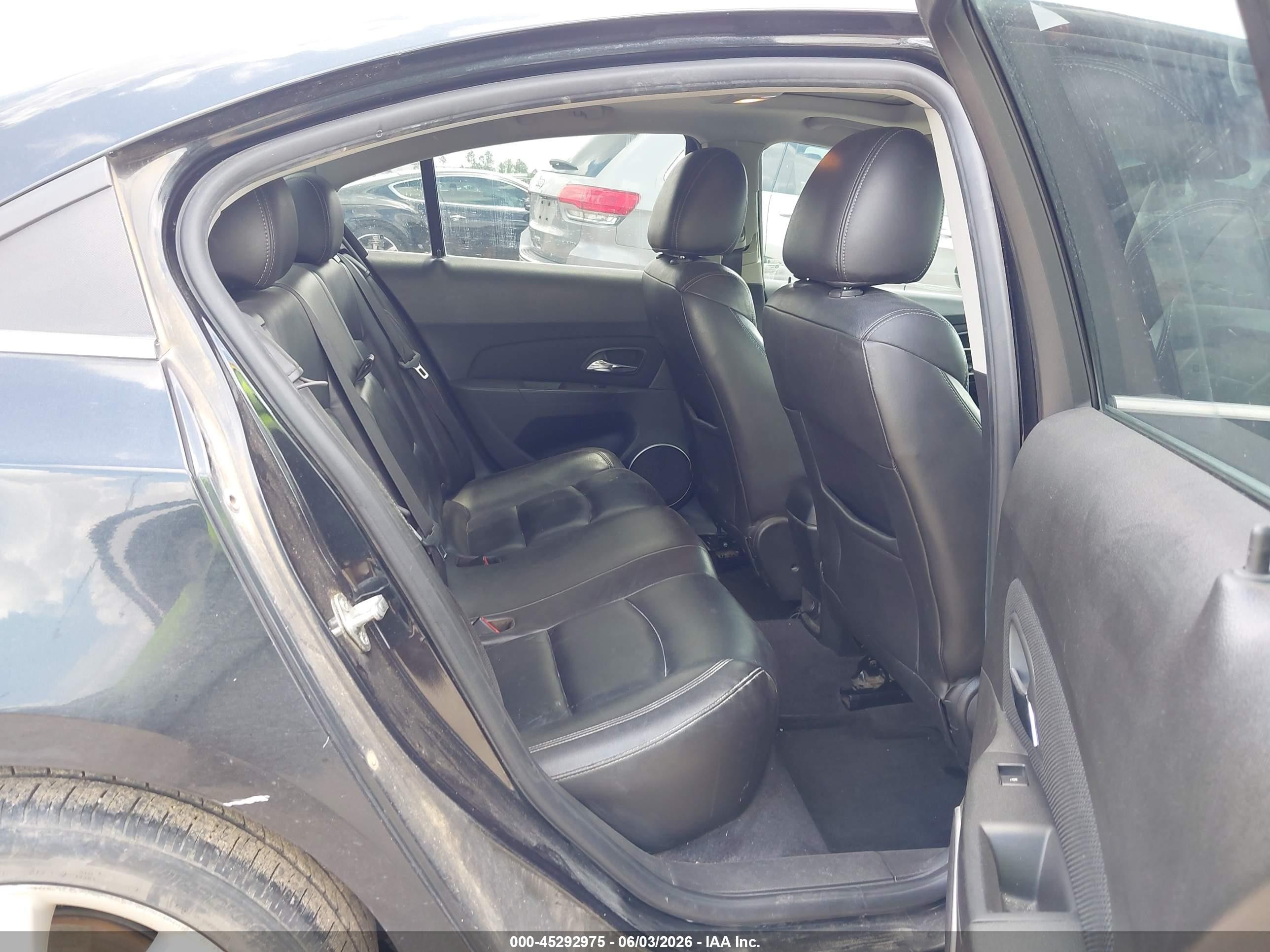 2012 Chevrolet Cruze Ltz Black vin: 1G1PH5SC2C7137053