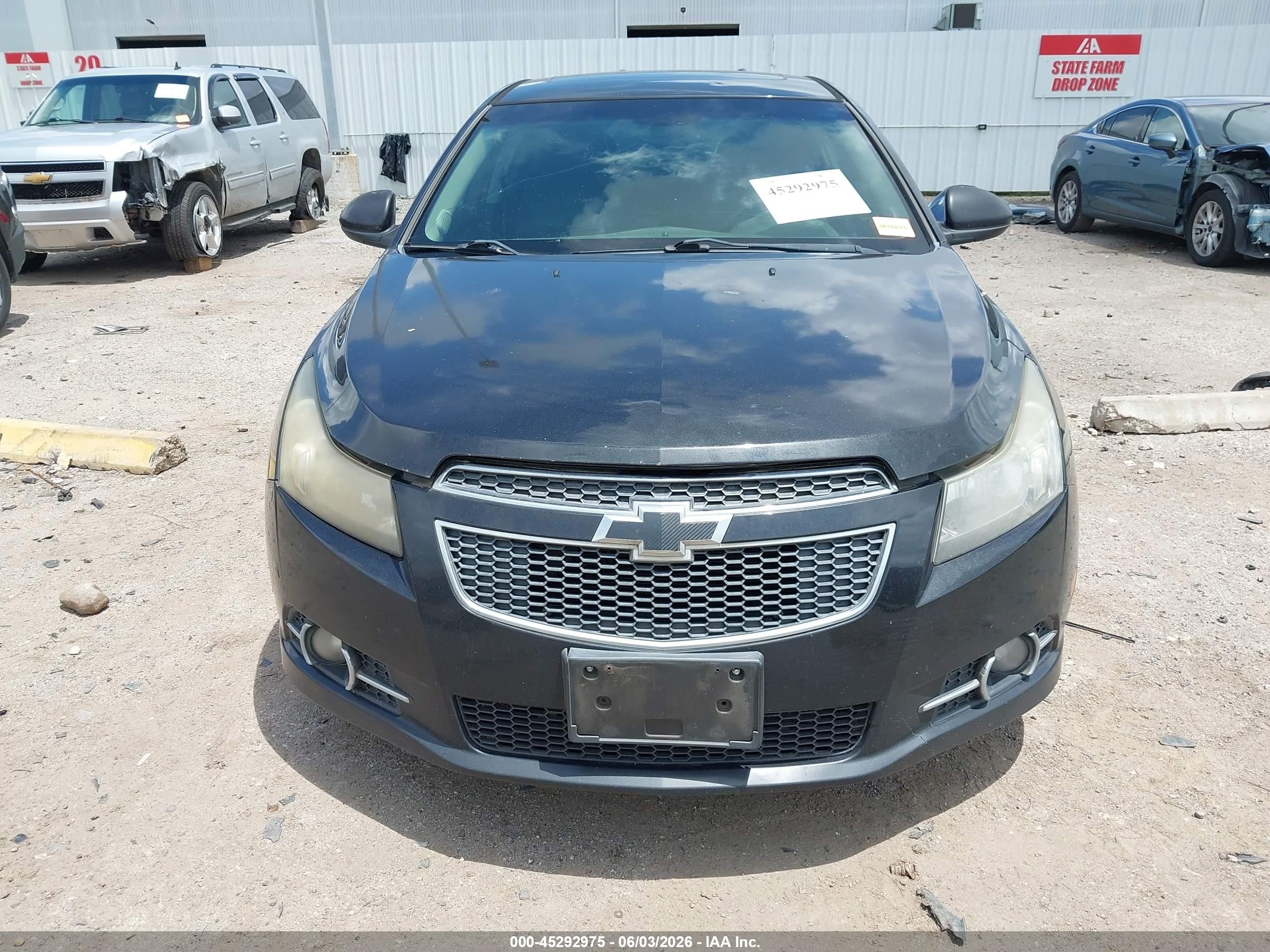 2012 Chevrolet Cruze Ltz Black vin: 1G1PH5SC2C7137053