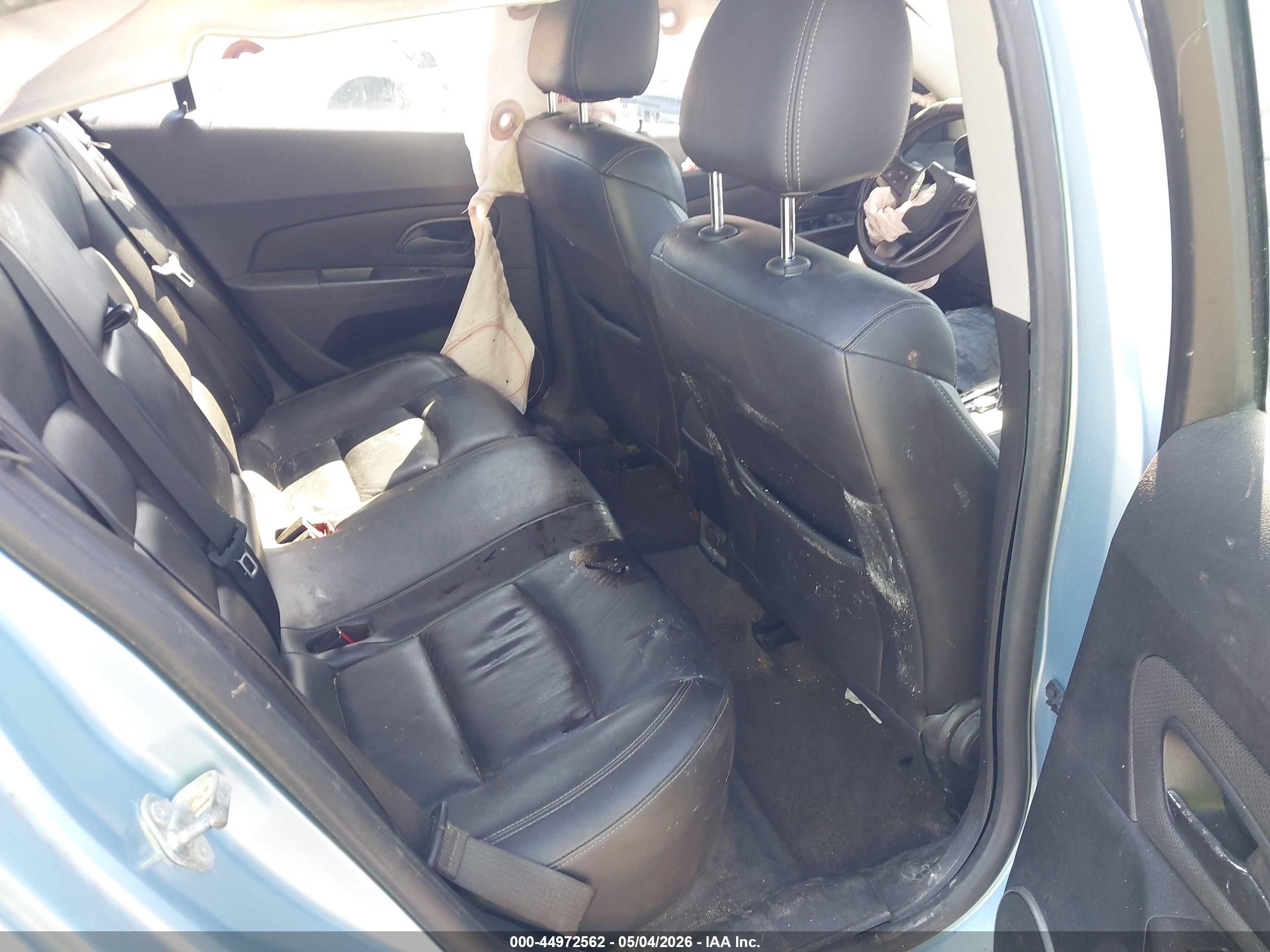 2012 Chevrolet Cruze Ltz Light Blue vin: 1G1PH5SC2C7224113
