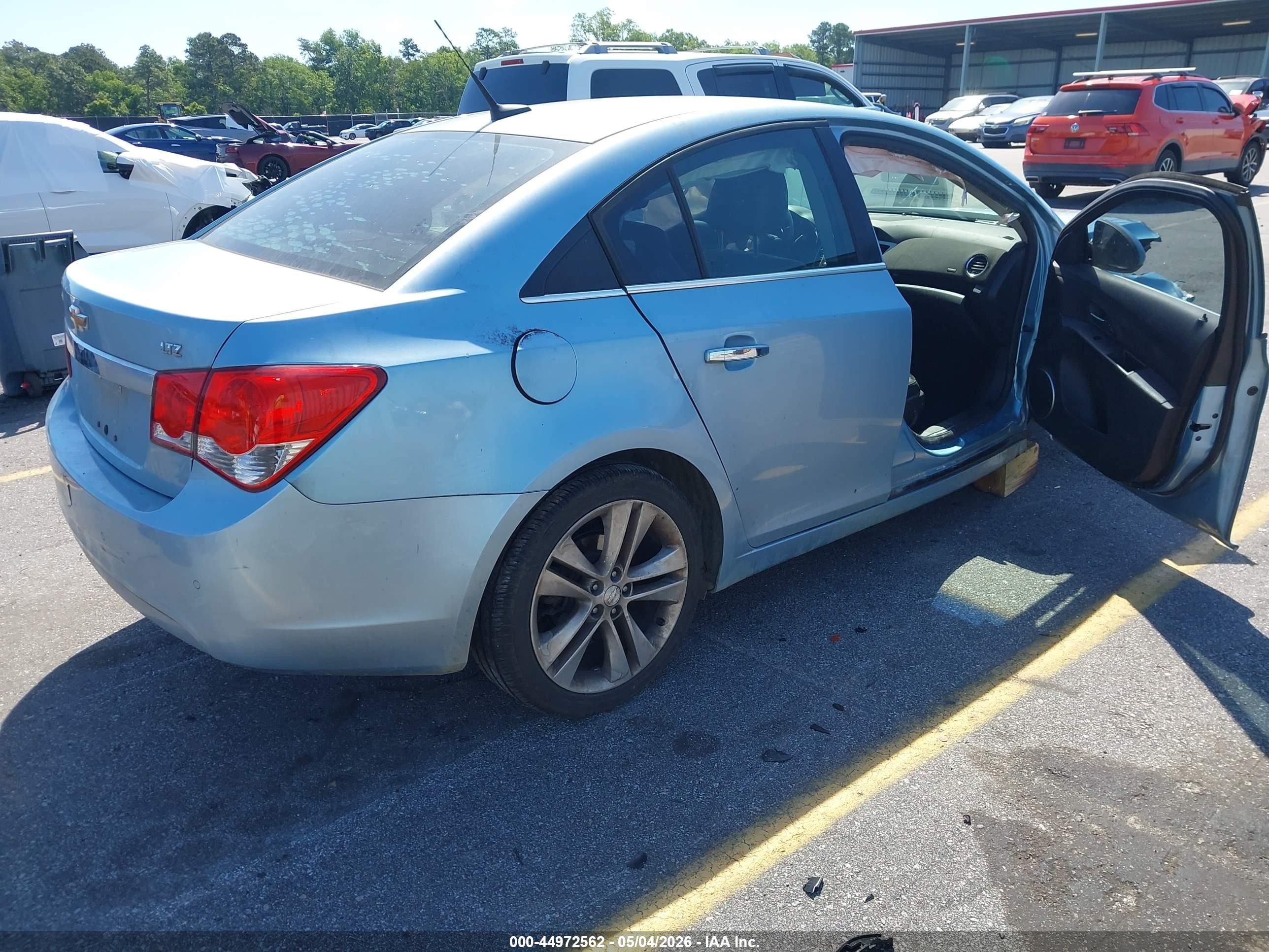 2012 Chevrolet Cruze Ltz Light Blue vin: 1G1PH5SC2C7224113