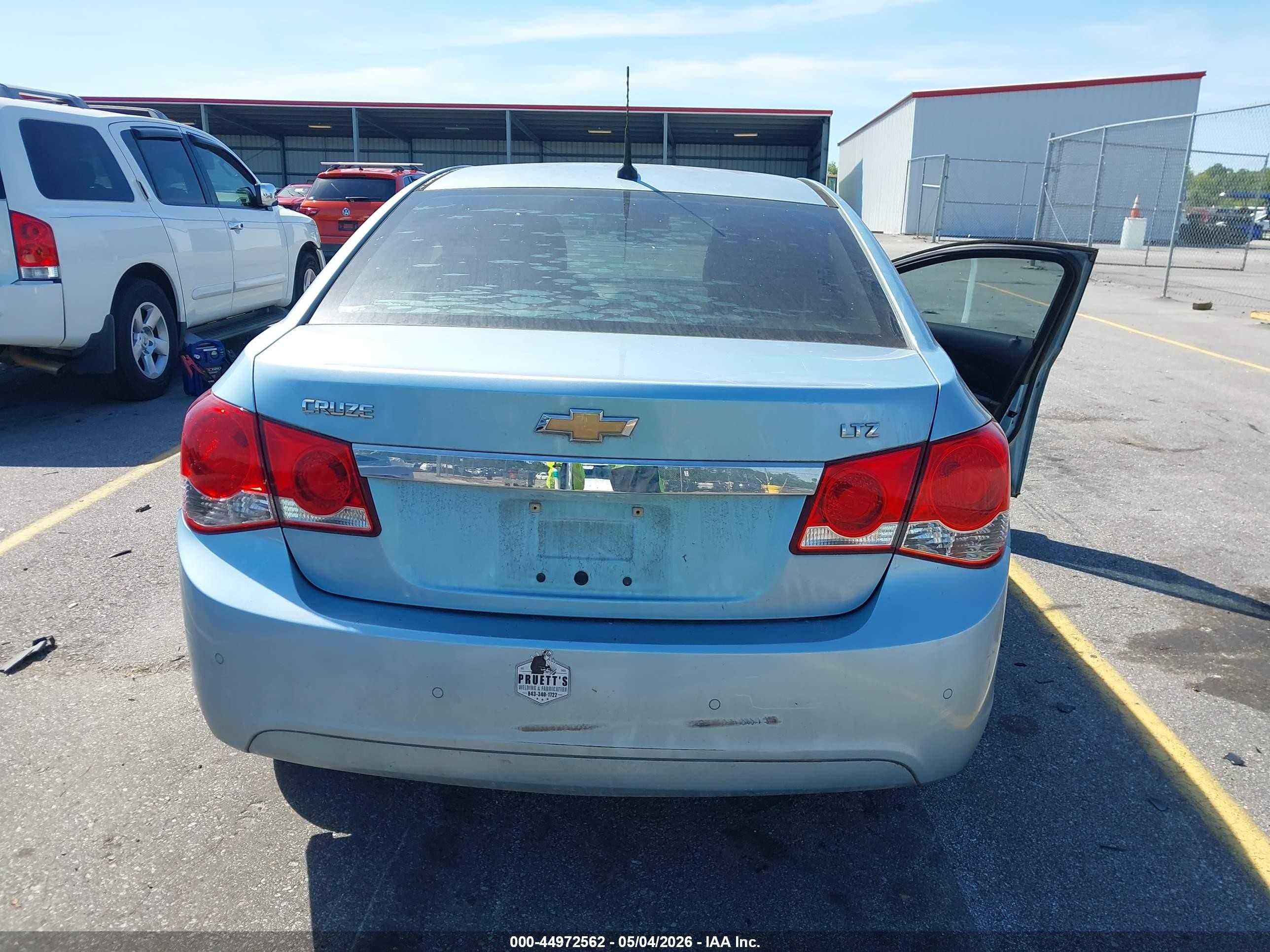 2012 Chevrolet Cruze Ltz Light Blue vin: 1G1PH5SC2C7224113