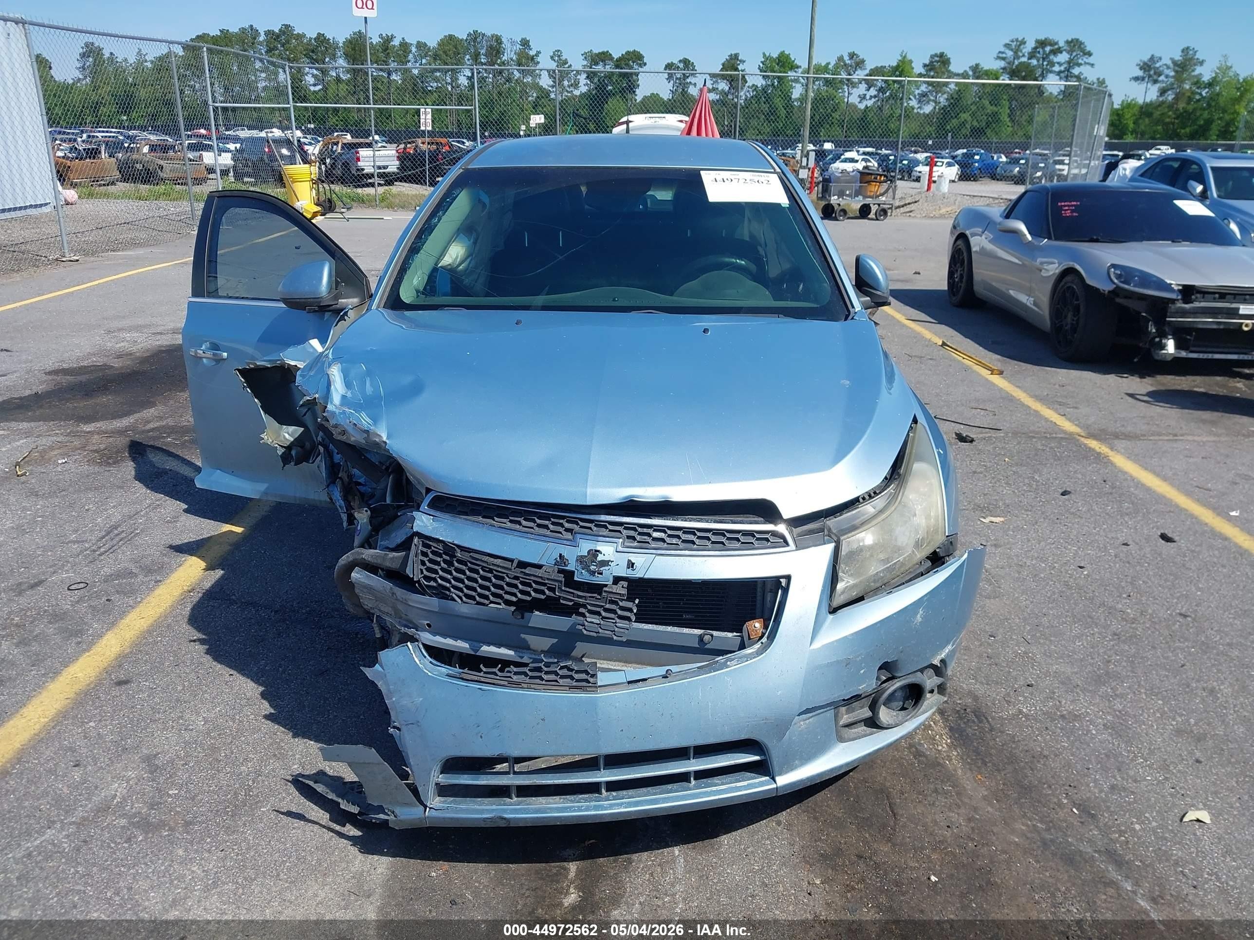 2012 Chevrolet Cruze Ltz Light Blue vin: 1G1PH5SC2C7224113