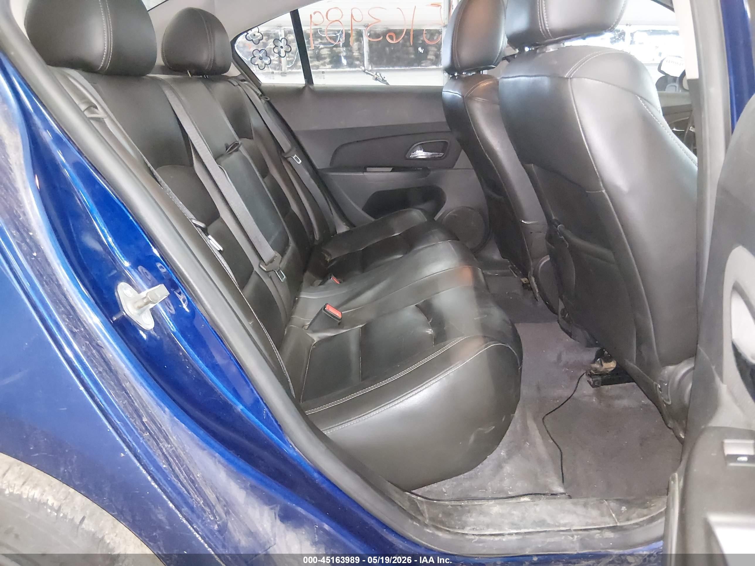 2012 Chevrolet Cruze Ltz Blue vin: 1G1PH5SC2C7281296