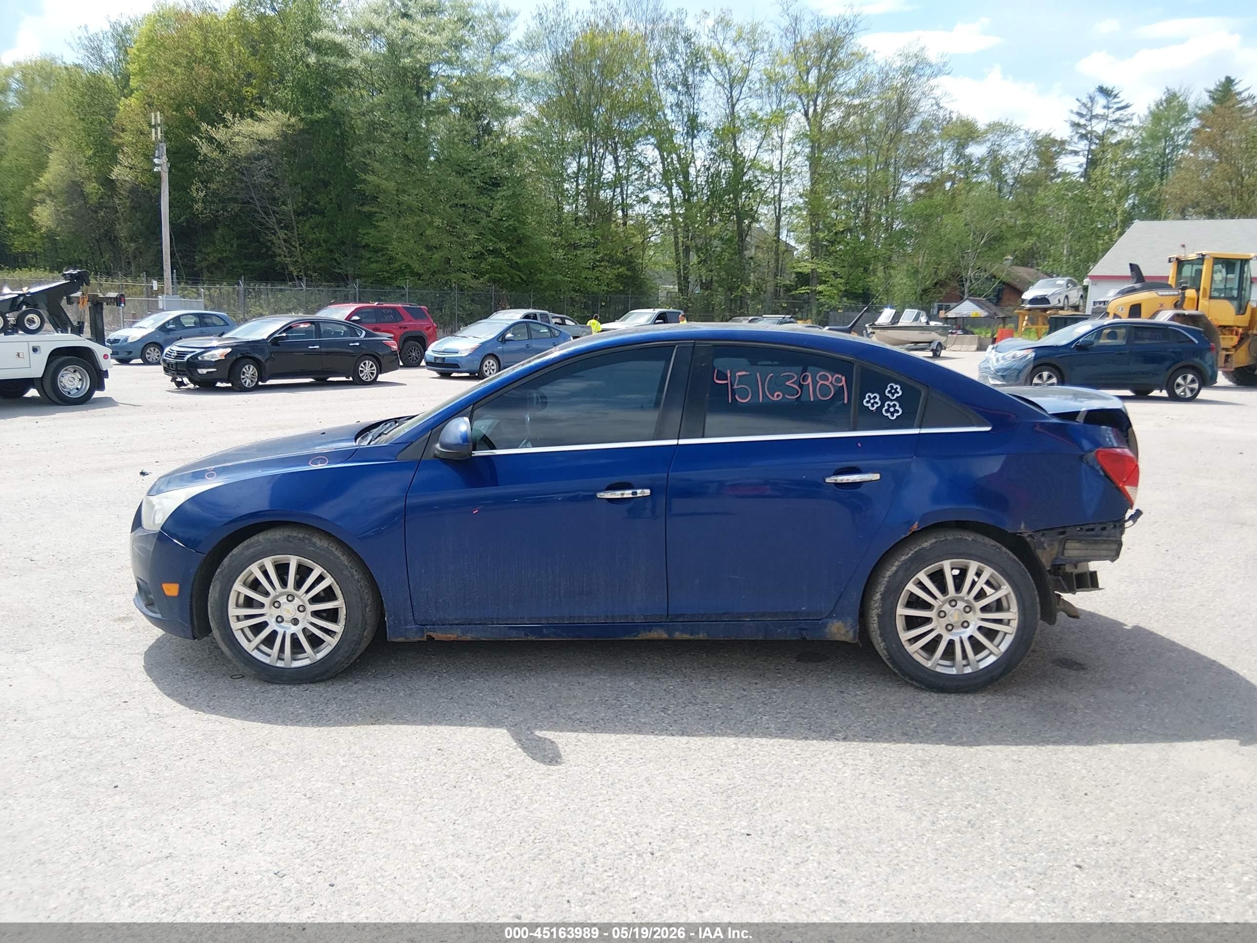 2012 Chevrolet Cruze Ltz Blue vin: 1G1PH5SC2C7281296
