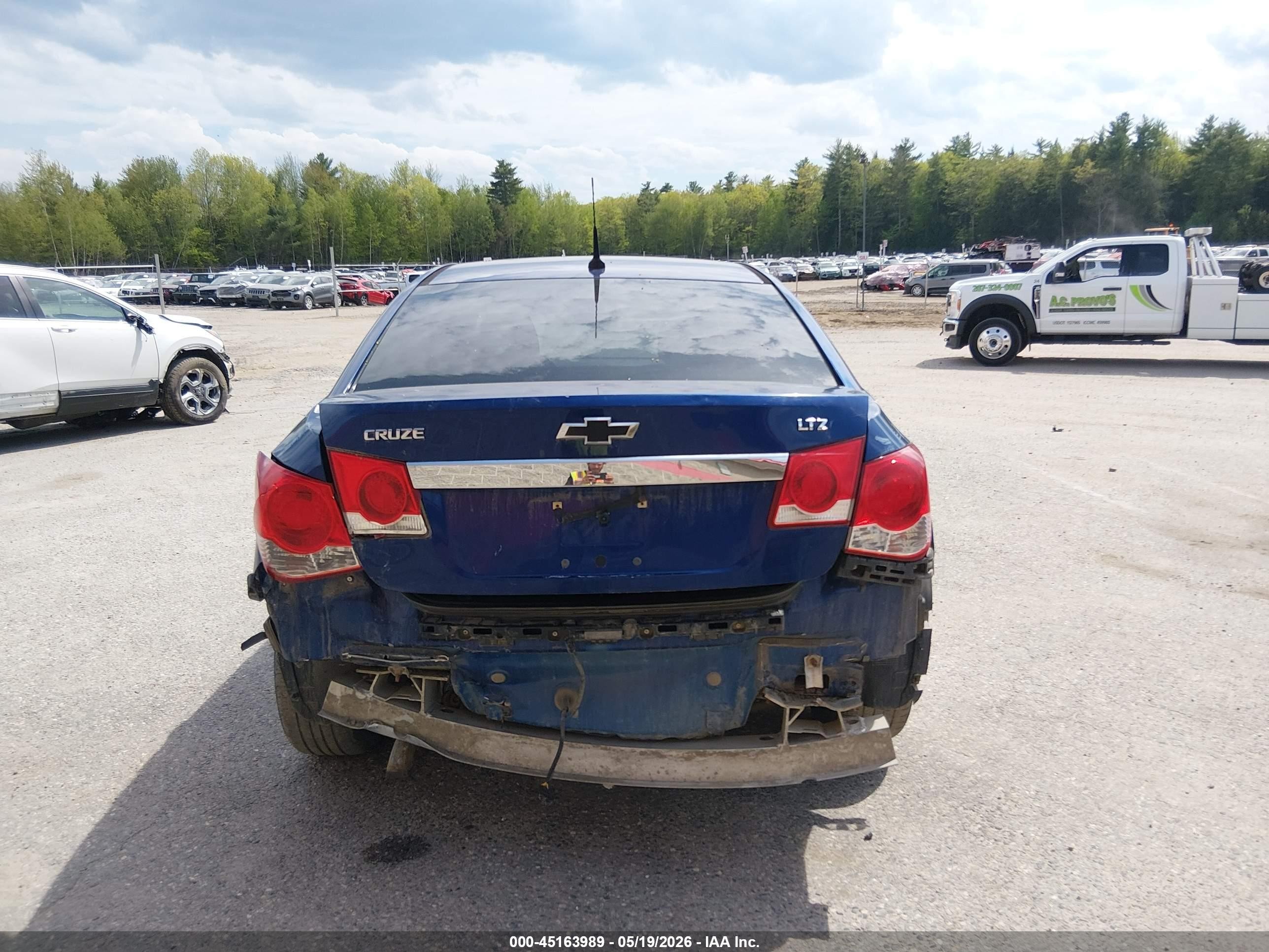2012 Chevrolet Cruze Ltz Blue vin: 1G1PH5SC2C7281296