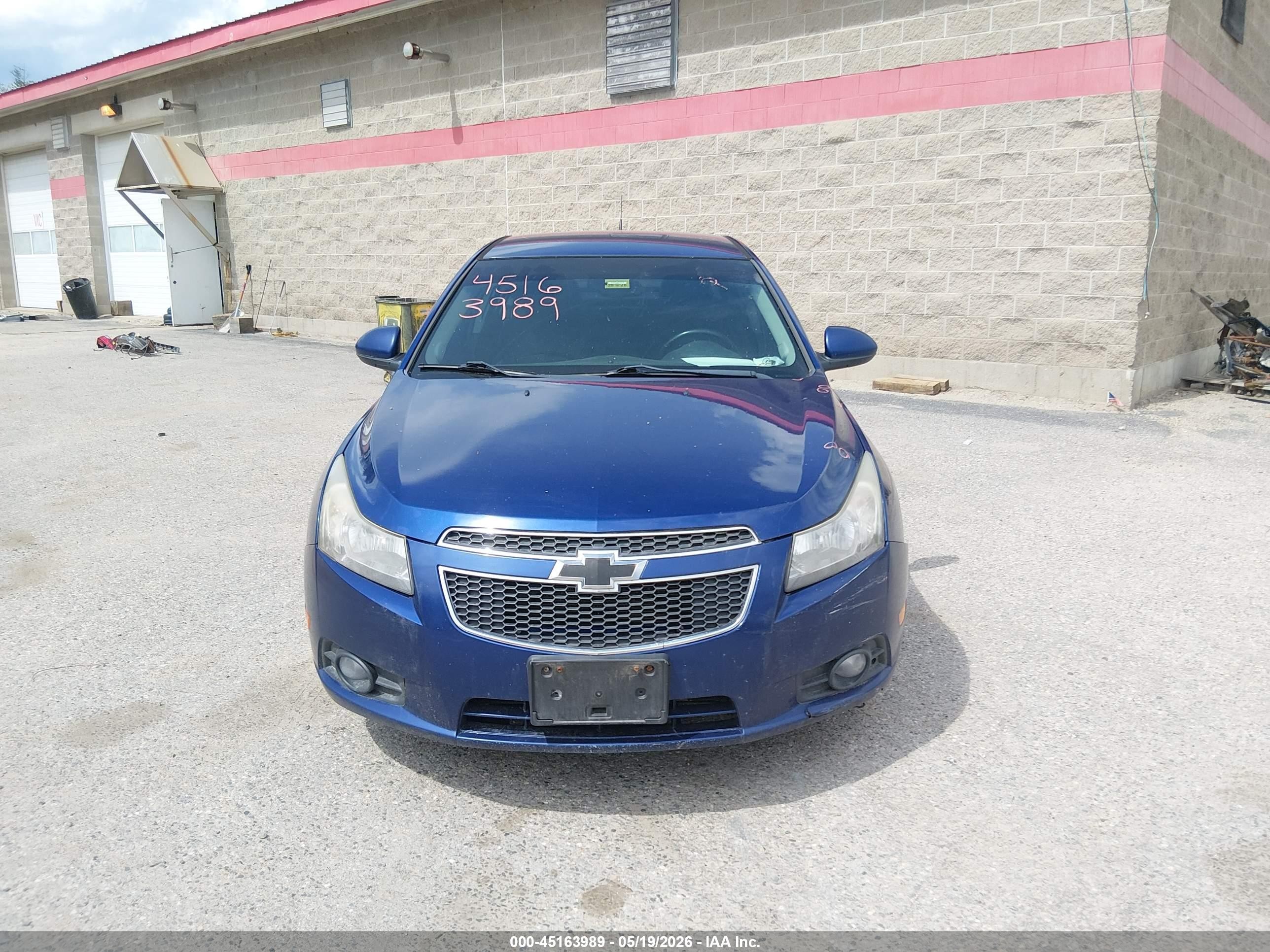 2012 Chevrolet Cruze Ltz Blue vin: 1G1PH5SC2C7281296