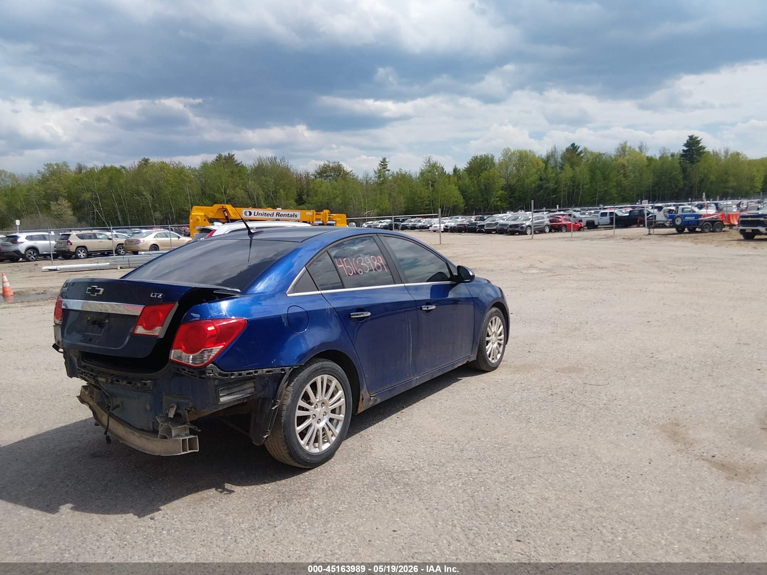 2012 Chevrolet Cruze Ltz Blue vin: 1G1PH5SC2C7281296