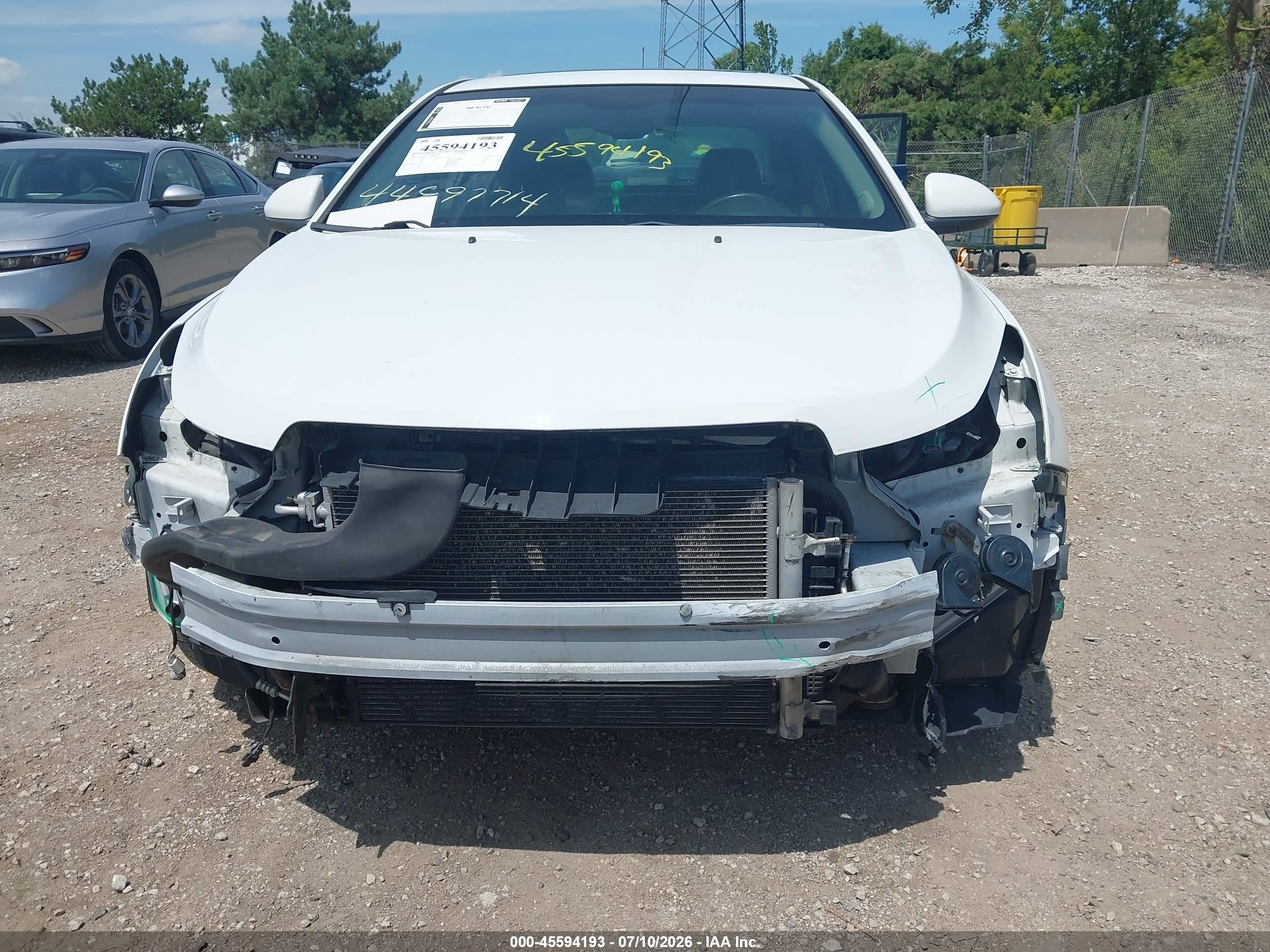 2012 Chevrolet Cruze Ltz White vin: 1G1PH5SC2C7307914
