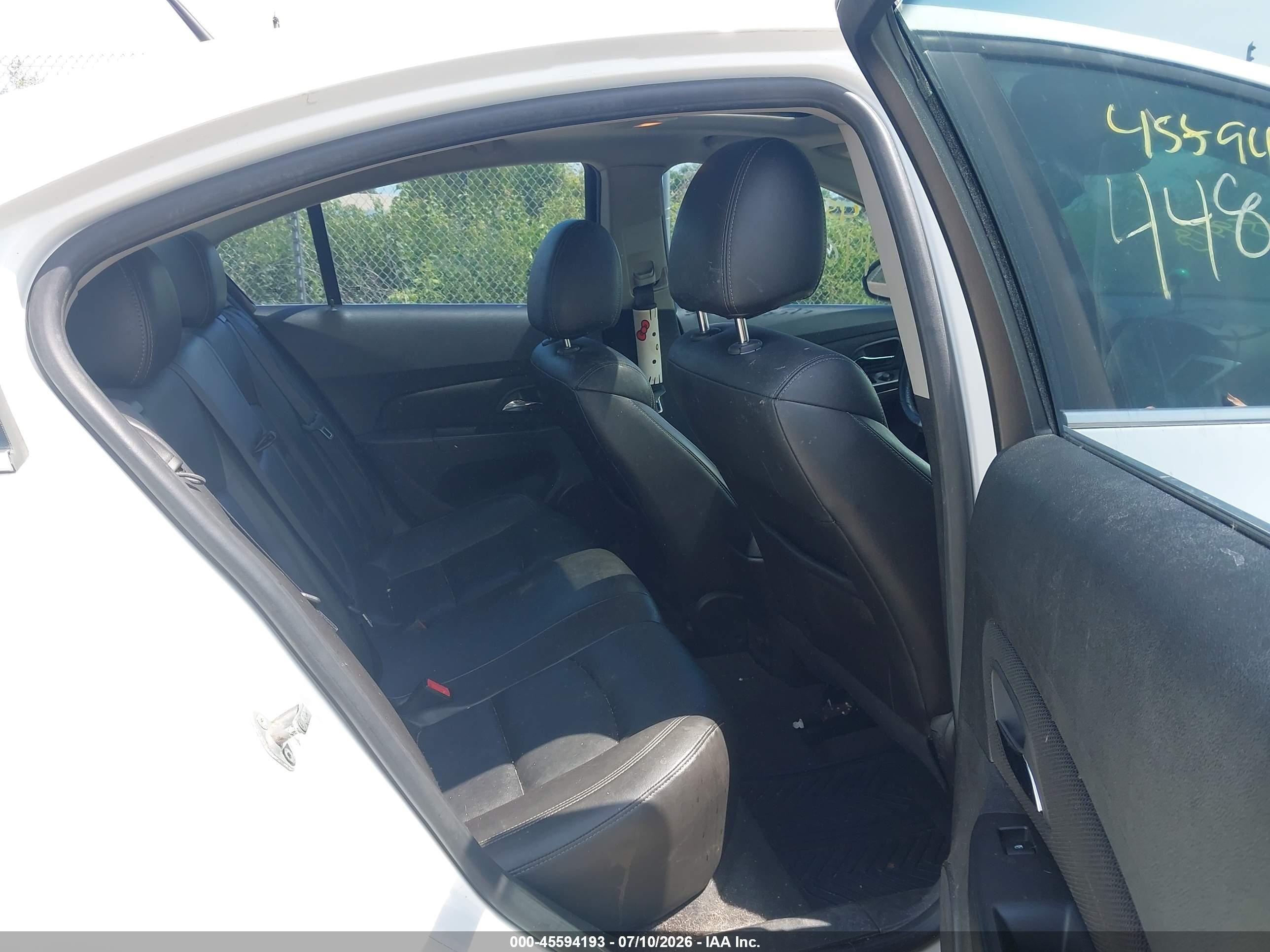 2012 Chevrolet Cruze Ltz White vin: 1G1PH5SC2C7307914