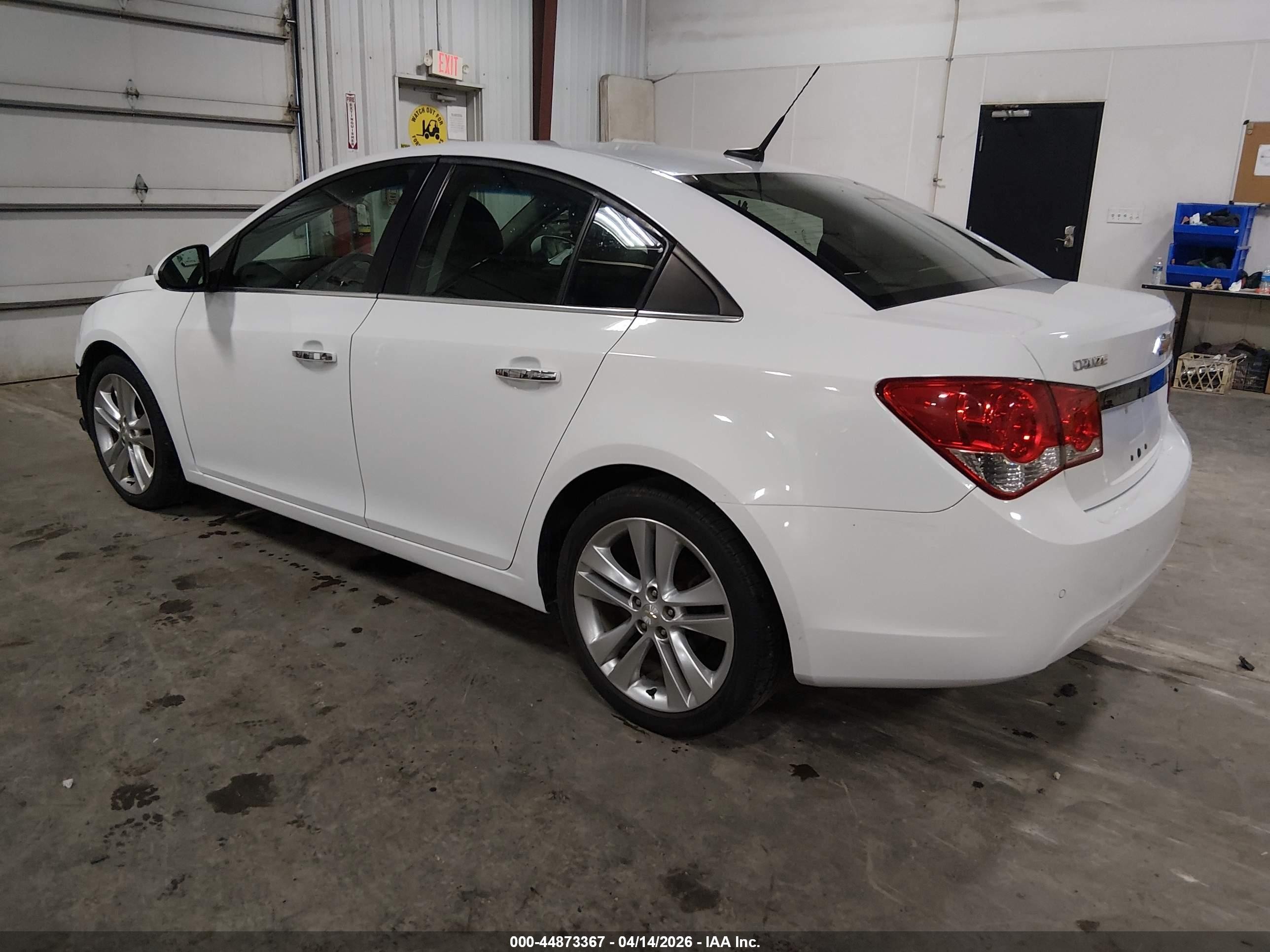 2012 Chevrolet Cruze Ltz White vin: 1G1PH5SC2C7308500