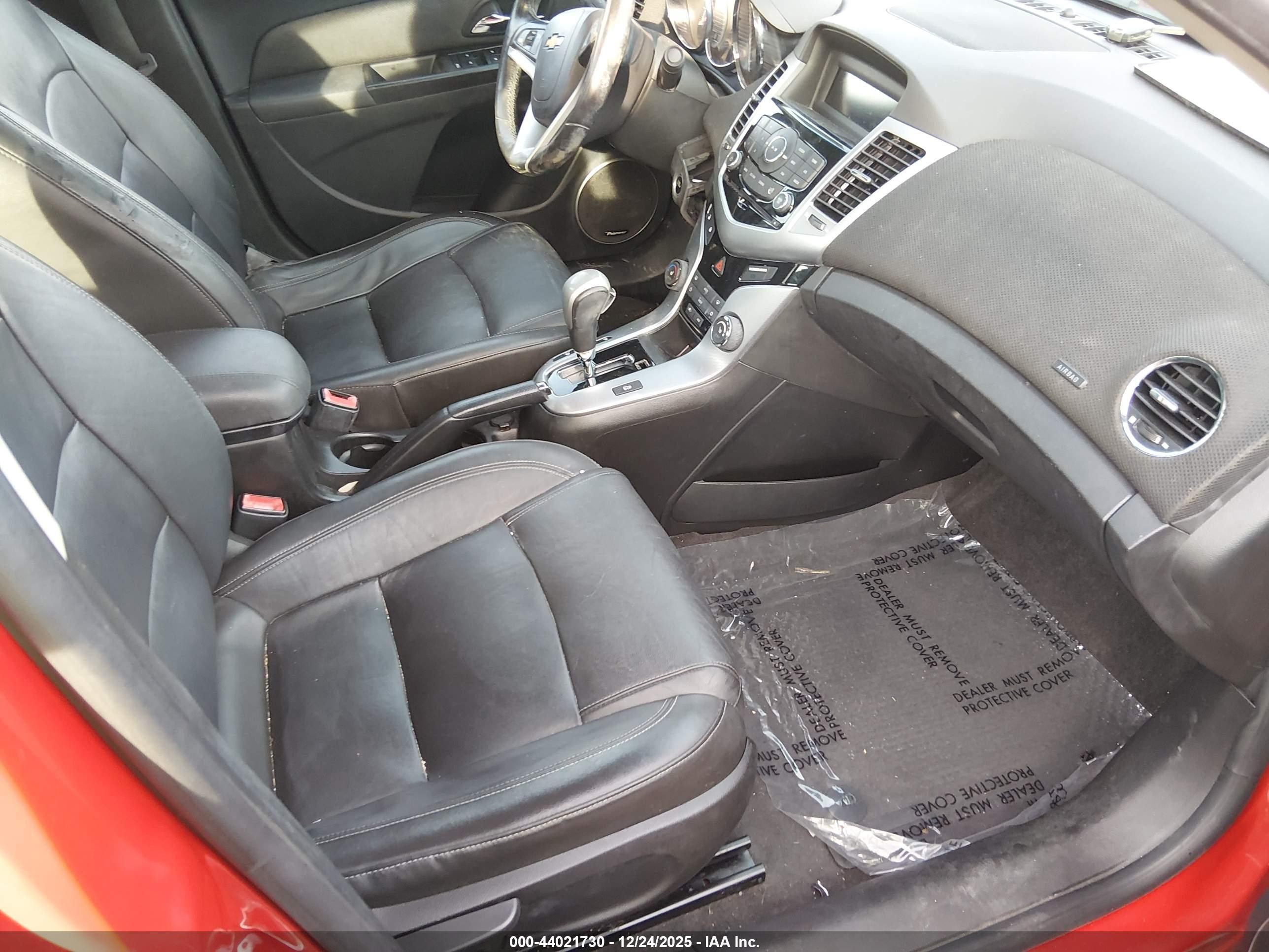 2012 Chevrolet Cruze Ltz Red vin: 1G1PH5SC4C7365040