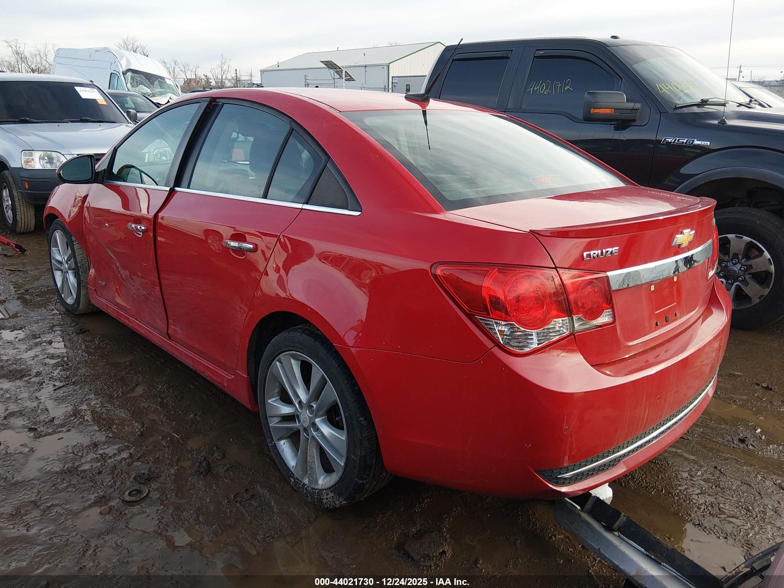 2012 Chevrolet Cruze Ltz Red vin: 1G1PH5SC4C7365040