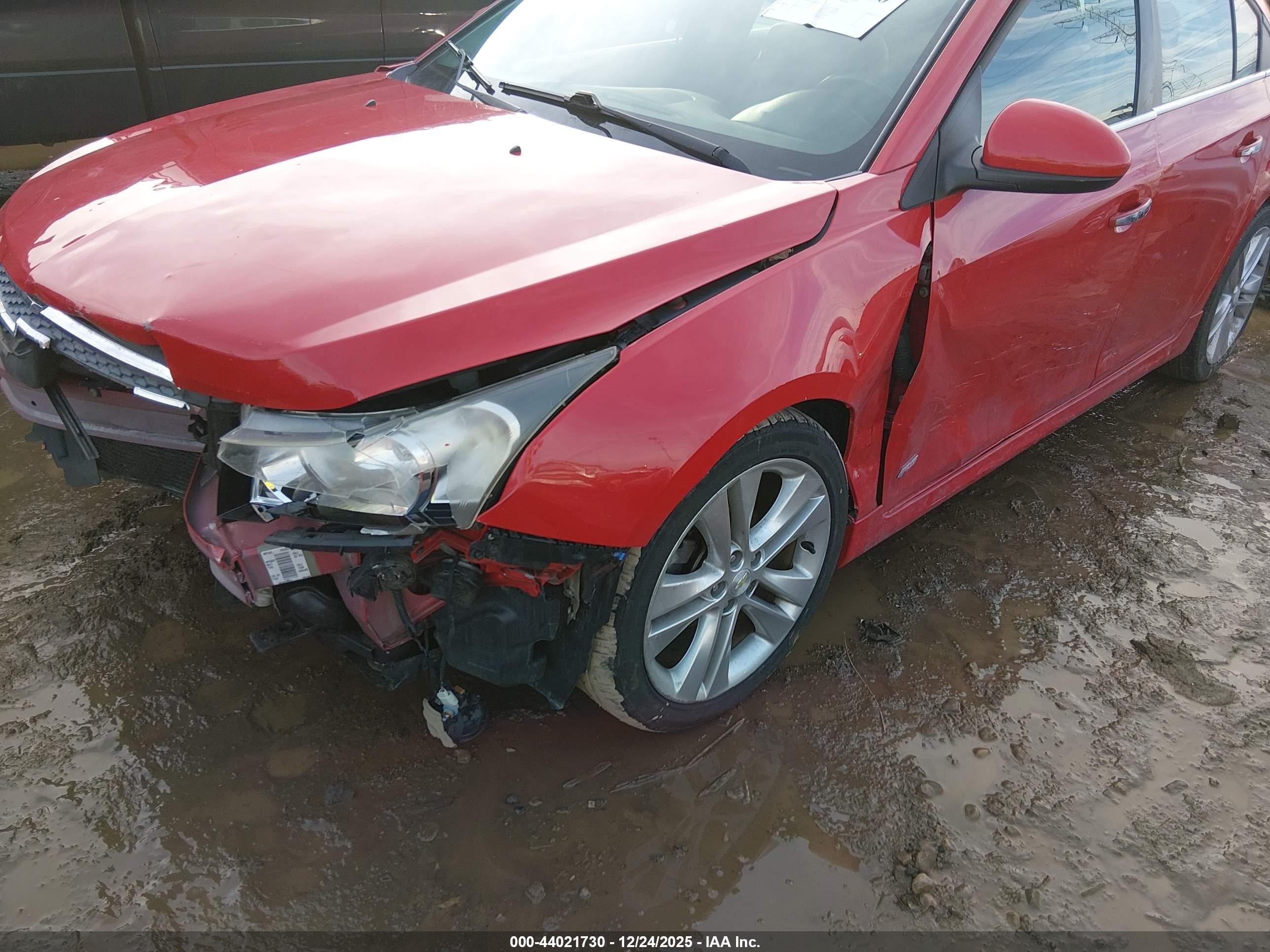 2012 Chevrolet Cruze Ltz Red vin: 1G1PH5SC4C7365040