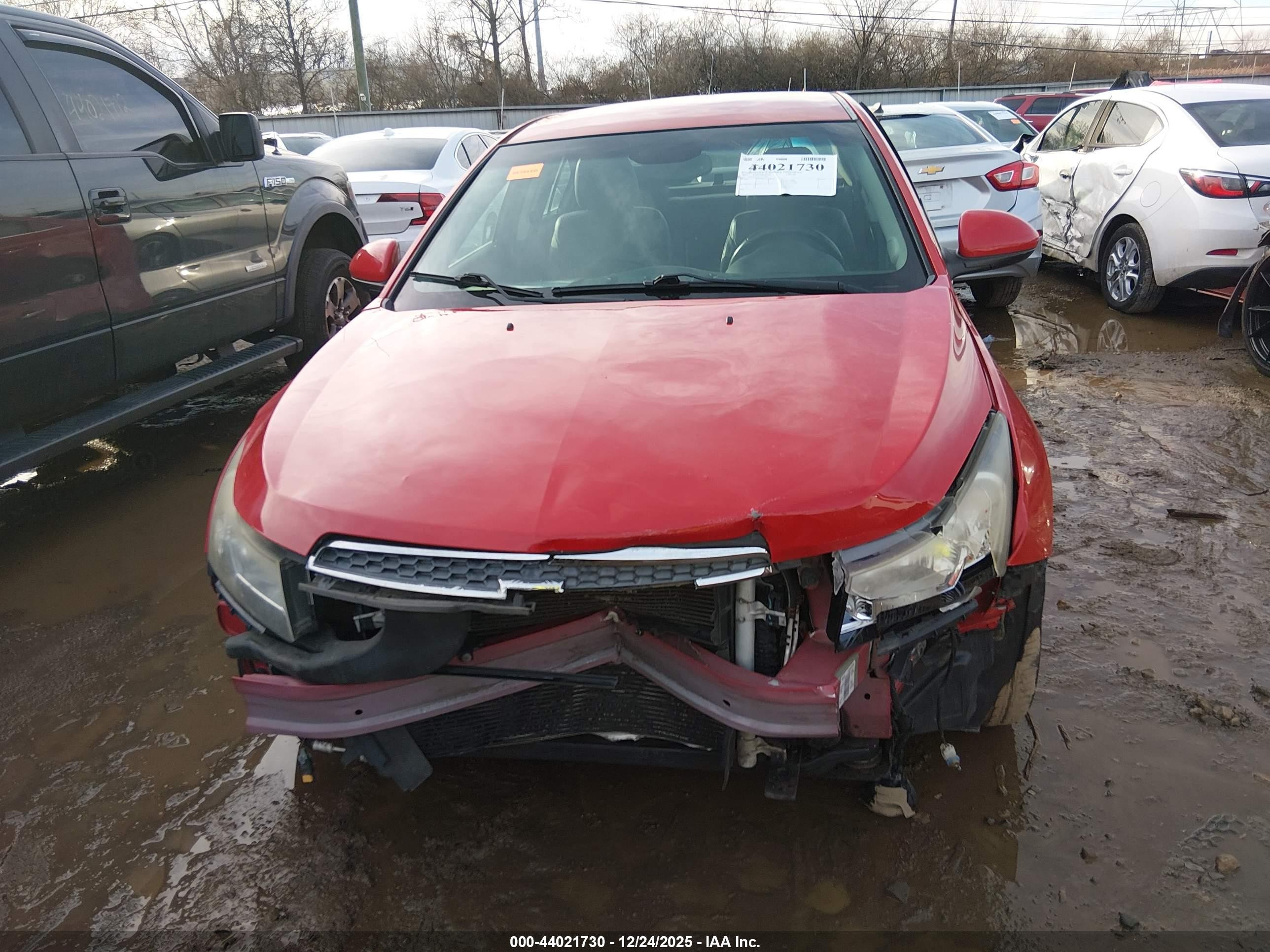 2012 Chevrolet Cruze Ltz Red vin: 1G1PH5SC4C7365040