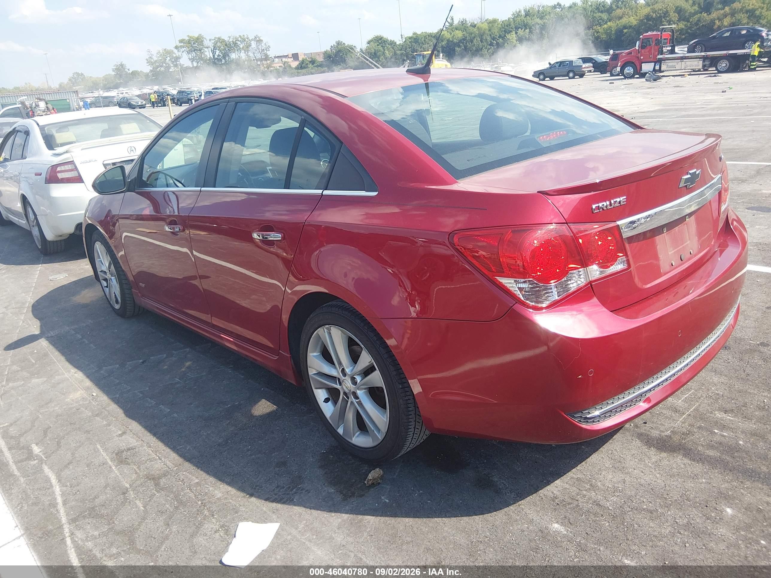 2012 Chevrolet Cruze Ltz Red vin: 1G1PH5SC5C7154039
