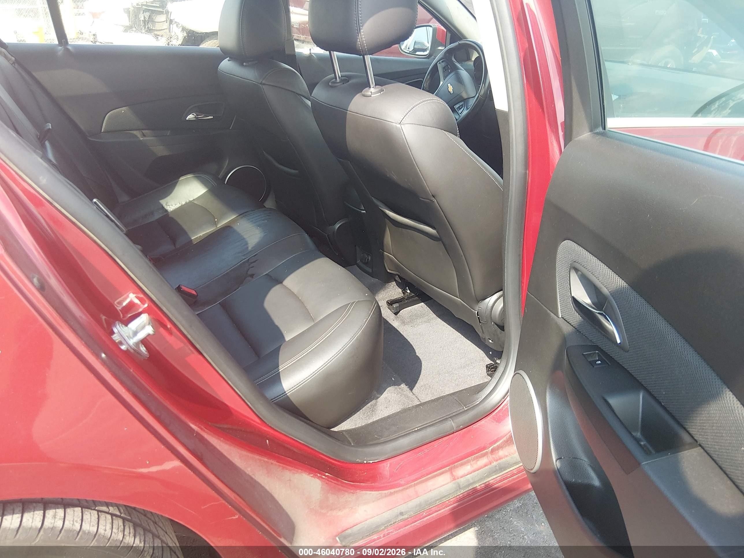 2012 Chevrolet Cruze Ltz Red vin: 1G1PH5SC5C7154039