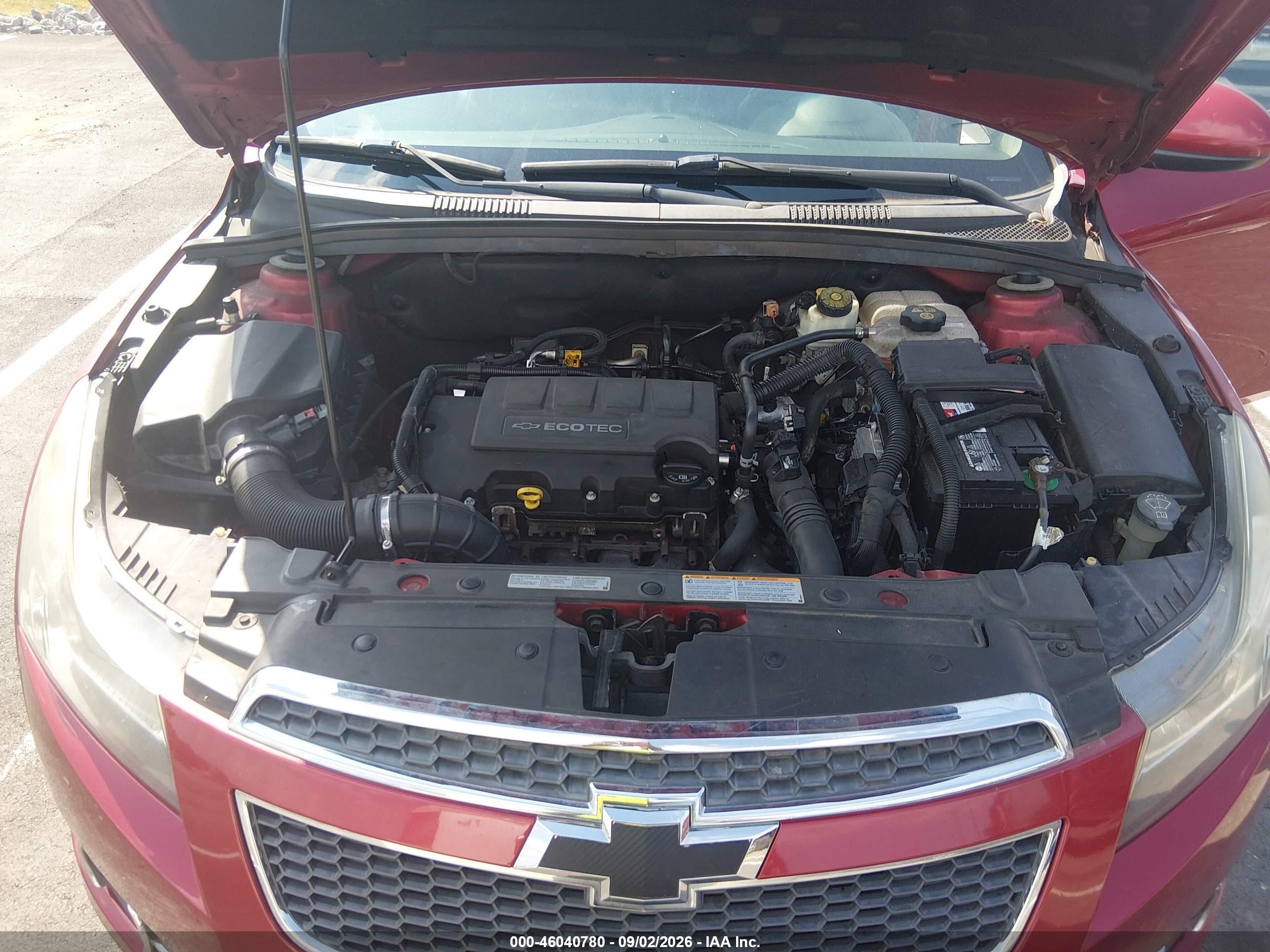 2012 Chevrolet Cruze Ltz Red vin: 1G1PH5SC5C7154039