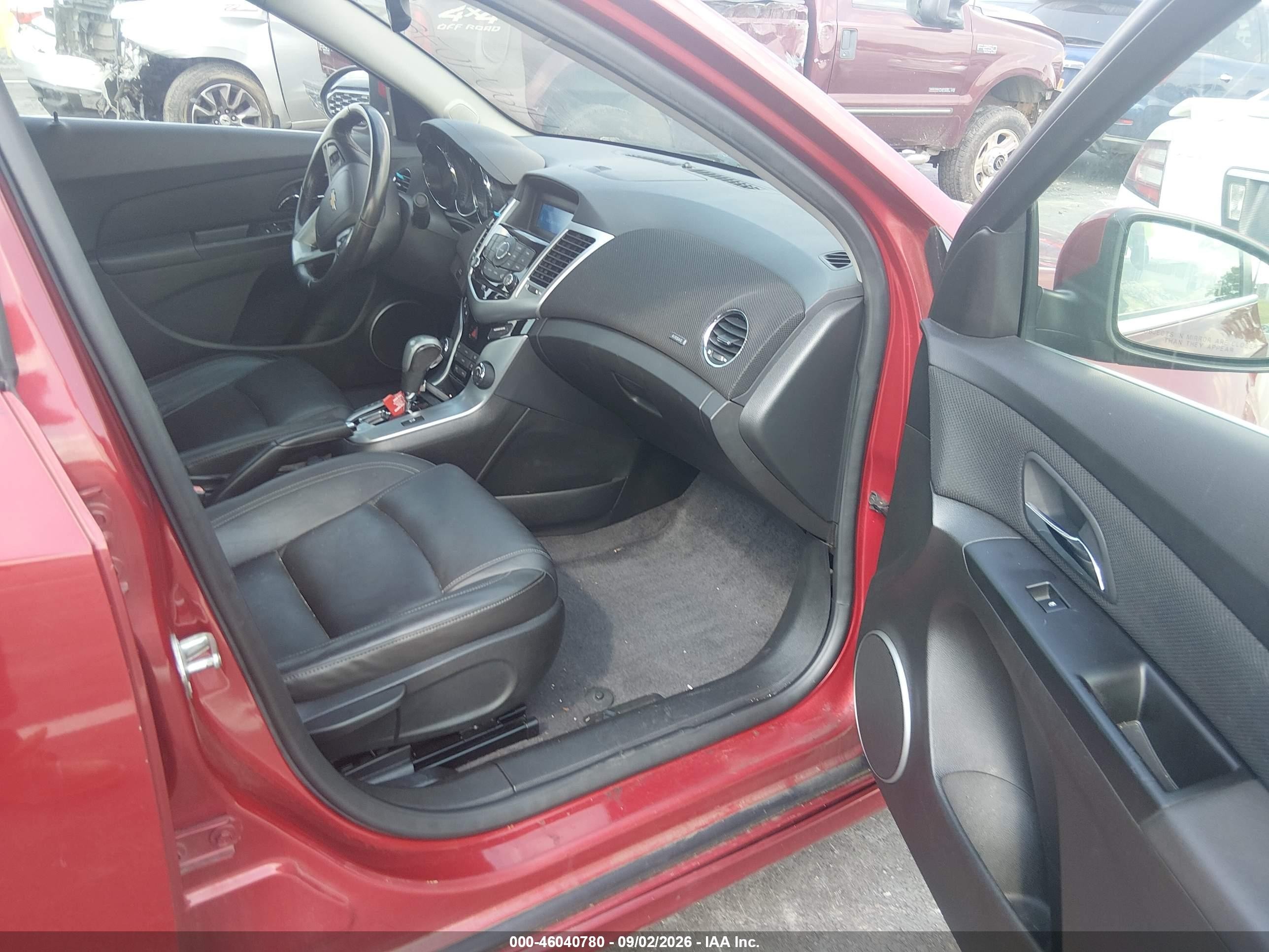 2012 Chevrolet Cruze Ltz Red vin: 1G1PH5SC5C7154039