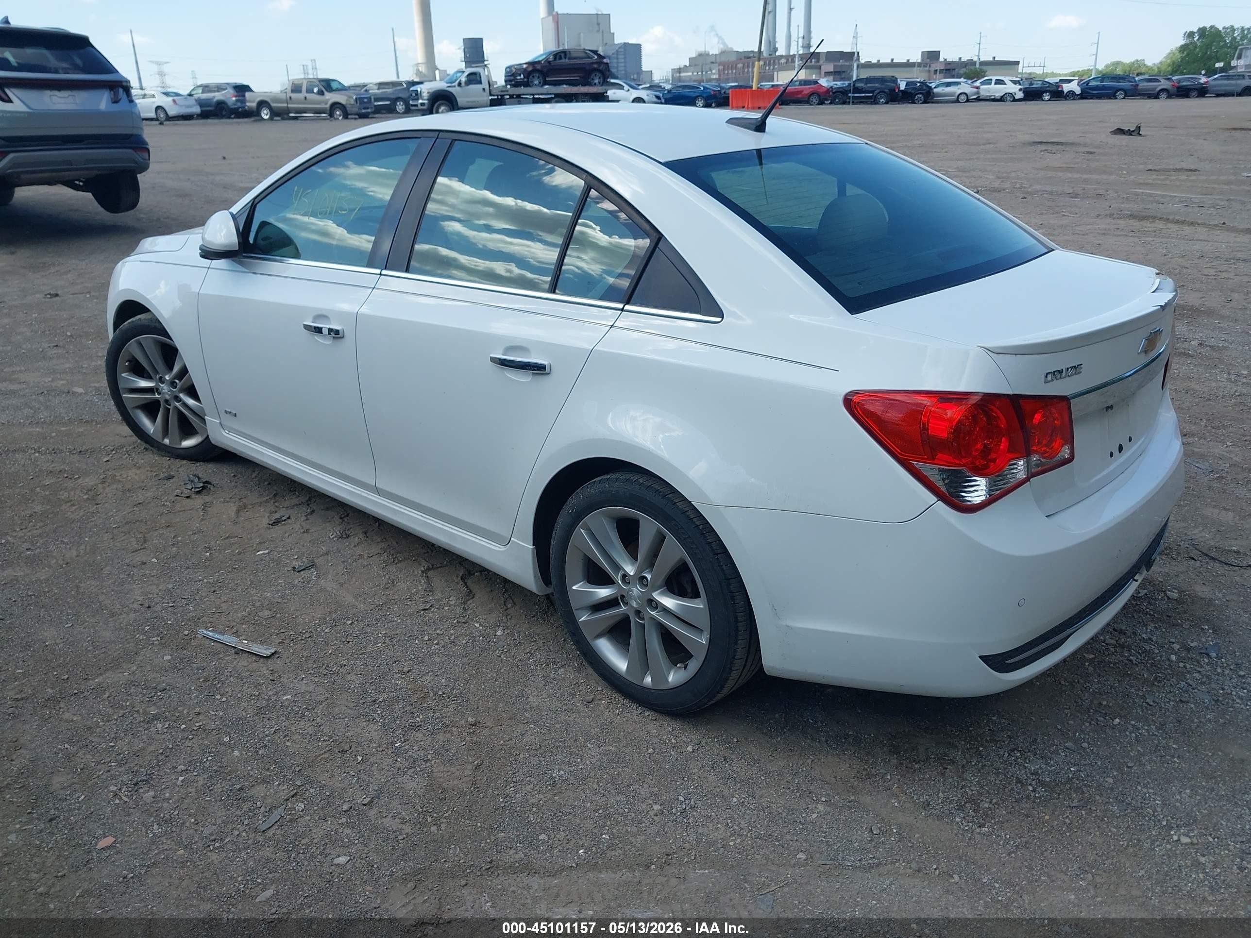 2012 Chevrolet Cruze Ltz White vin: 1G1PH5SC5C7258658