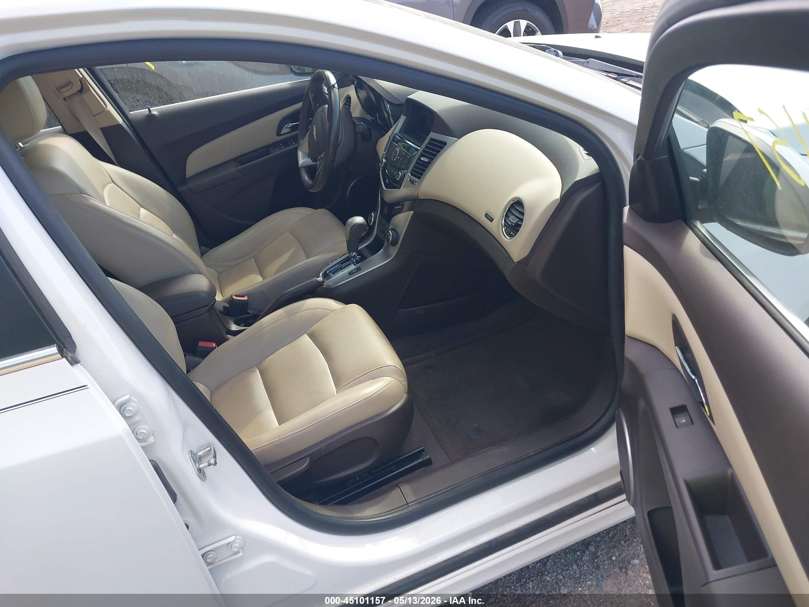 2012 Chevrolet Cruze Ltz White vin: 1G1PH5SC5C7258658