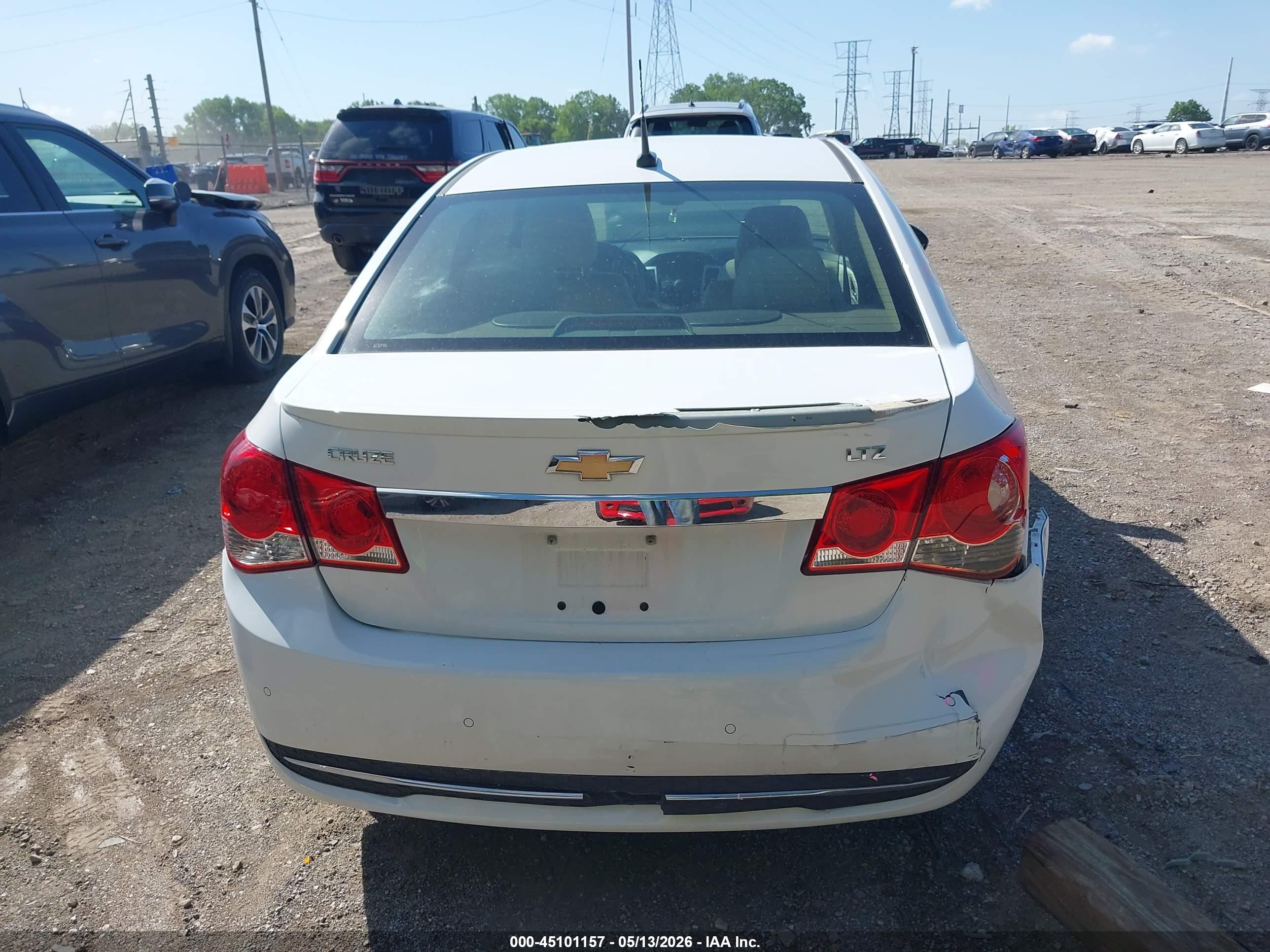 2012 Chevrolet Cruze Ltz White vin: 1G1PH5SC5C7258658