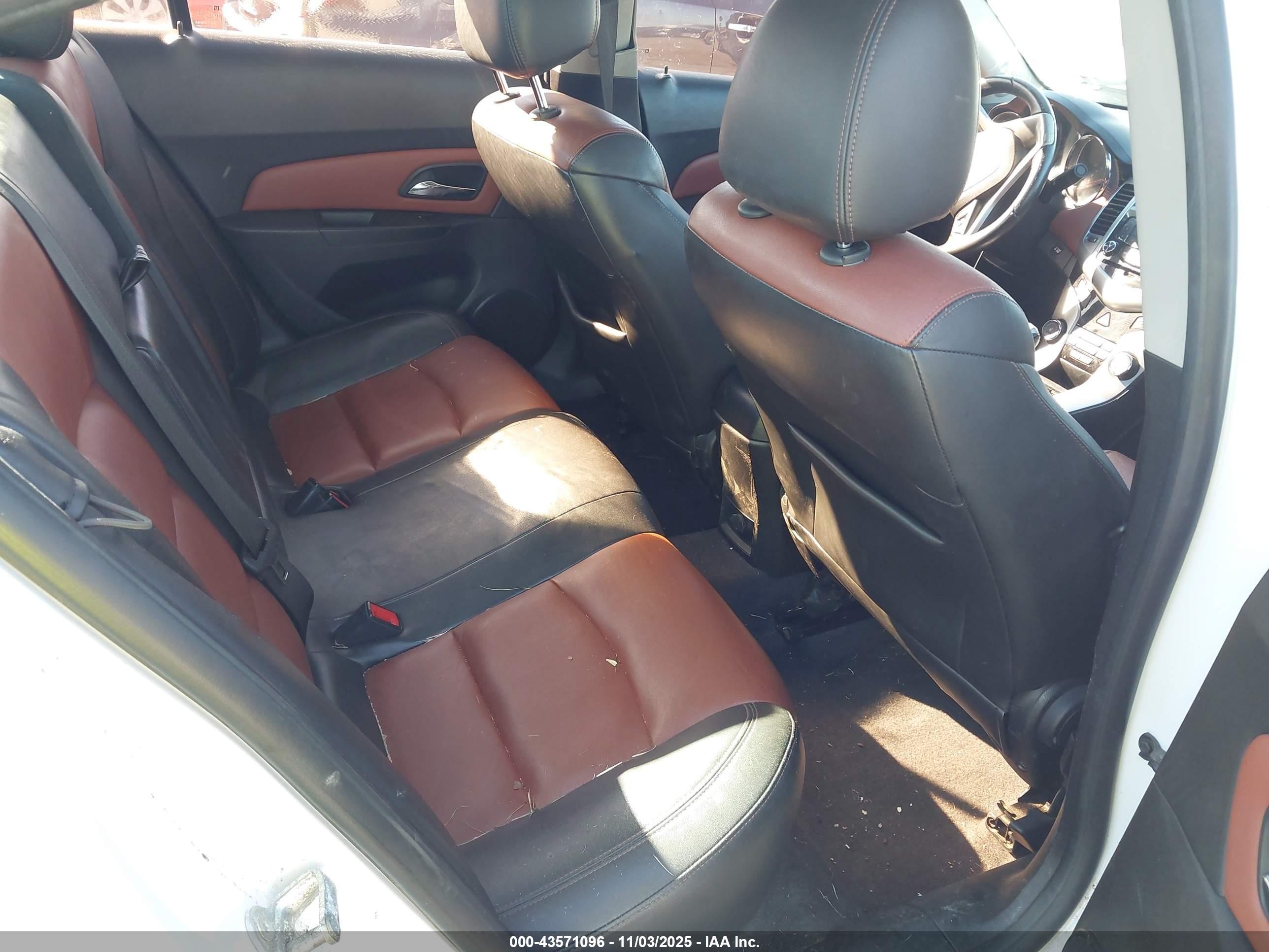 2012 Chevrolet Cruze Ltz White vin: 1G1PH5SC5C7266288
